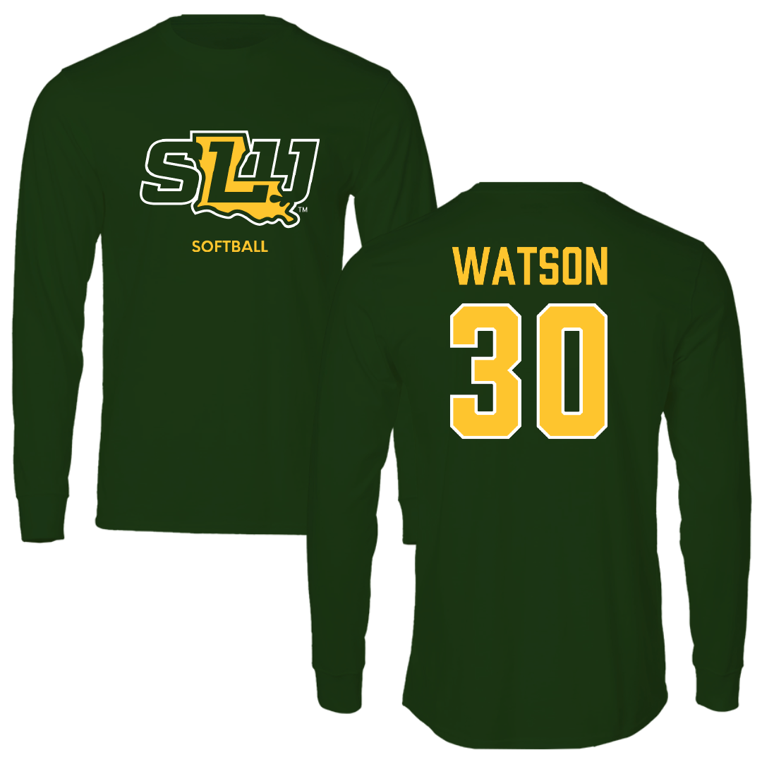 Southeastern Louisiana University Softball Forest Green Performance Long Sleeve - #30 Ka’Lyn Watson