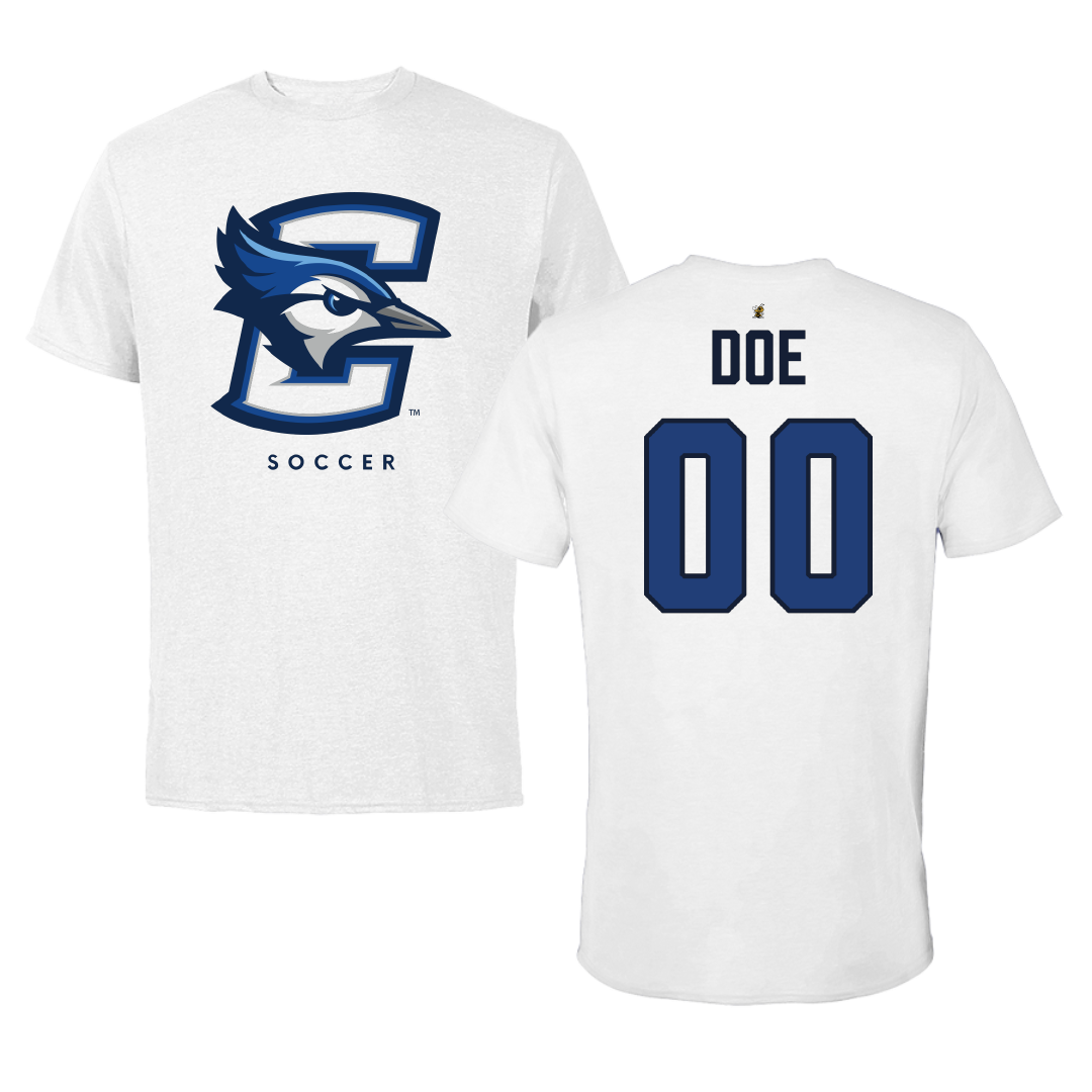 Creighton University Soccer (W) White Tee - #00 Doe Doe