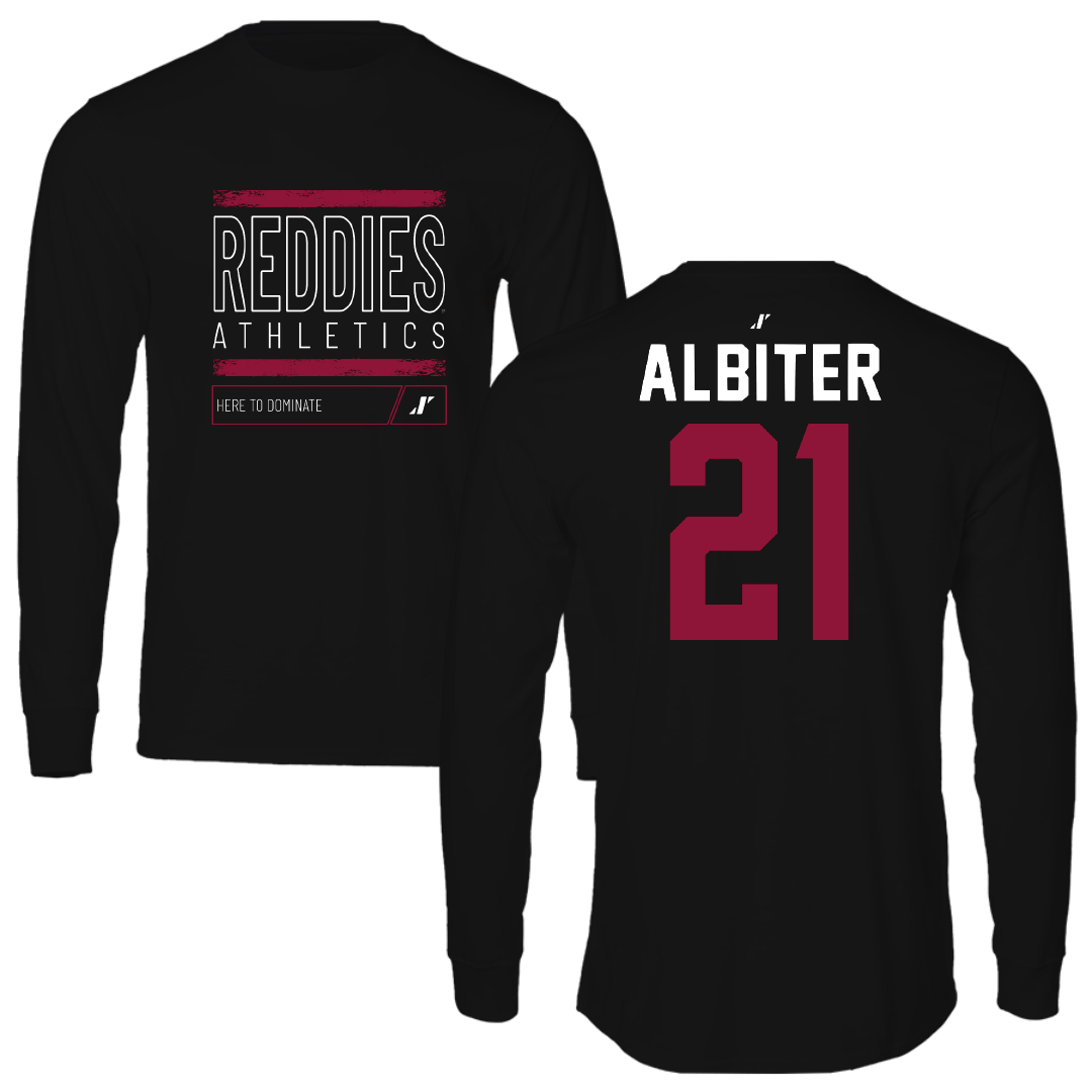 Henderson State University Softball Black Dominate Performance Long Sleeve - #21 Jay Albiter