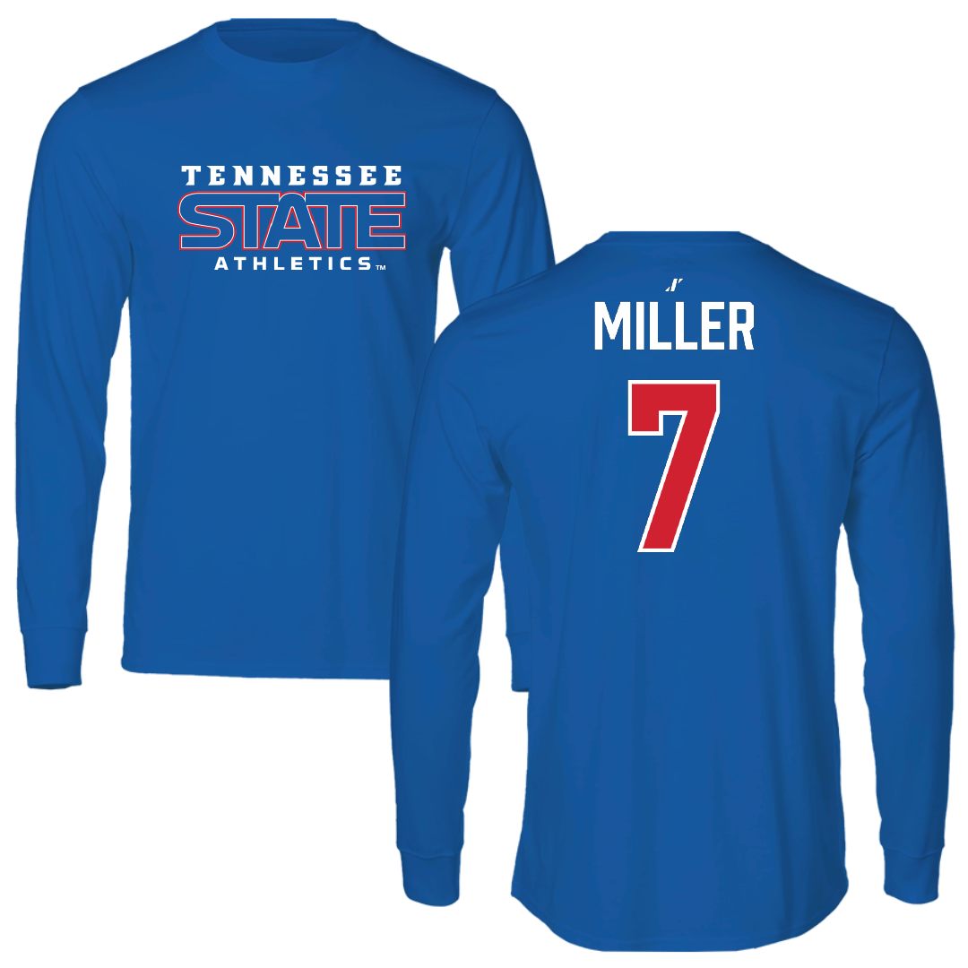 Tennessee State University Volleyball Blue Long Sleeve - #7 Maygan Miller