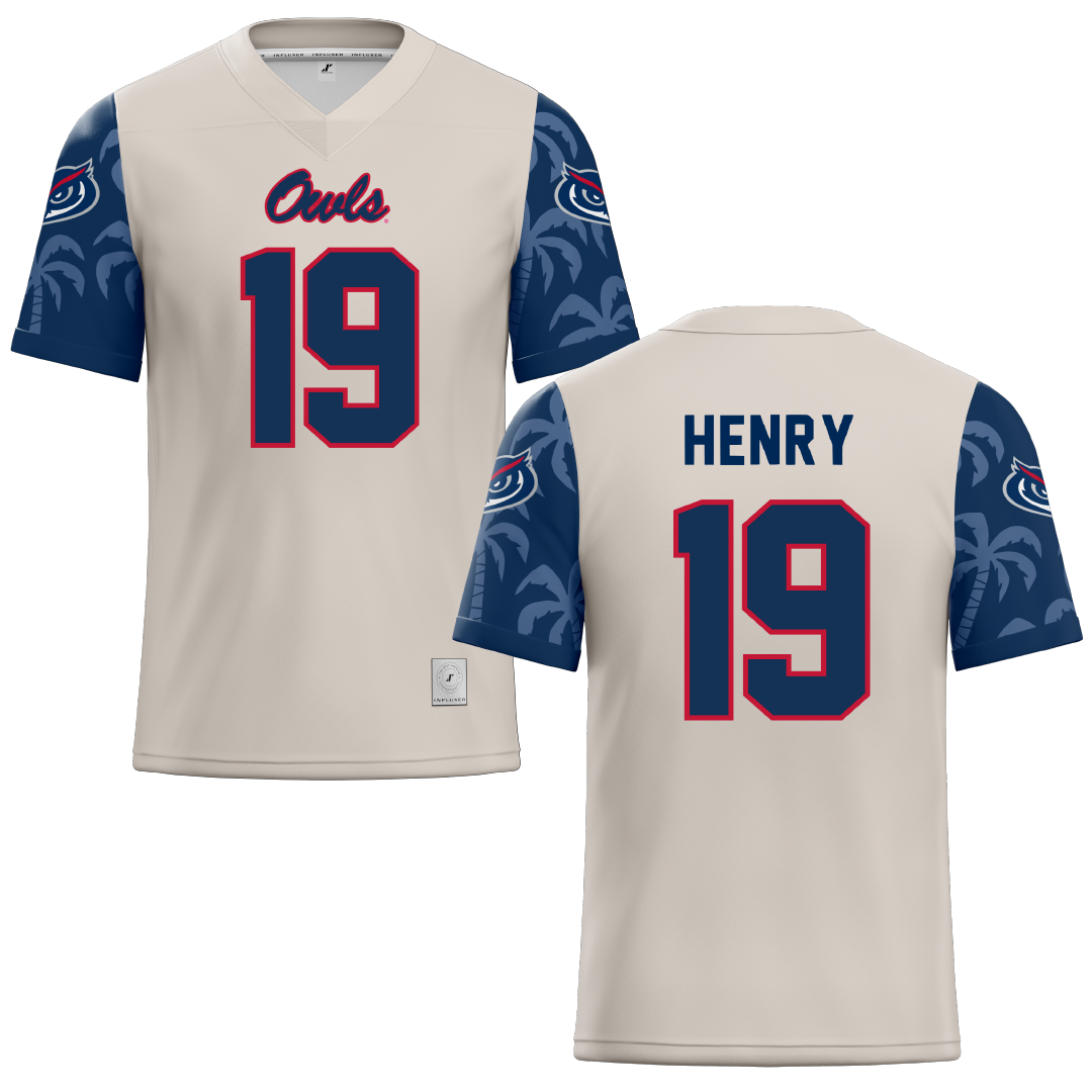 Florida Atlantic University Sand Football Jersey - #19 Dom Henry