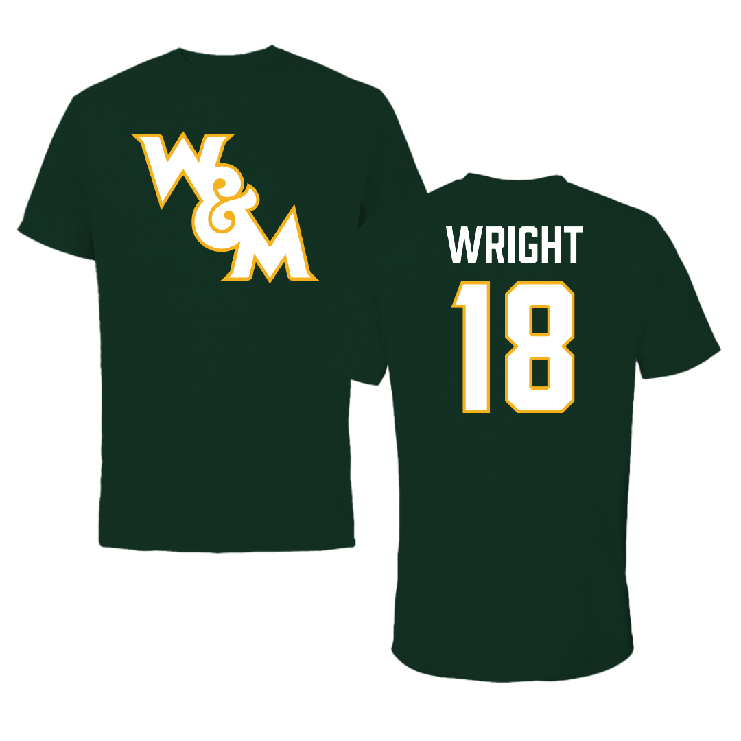 William & Mary Football Forest Green Performance Tee - #18 Armon Wright