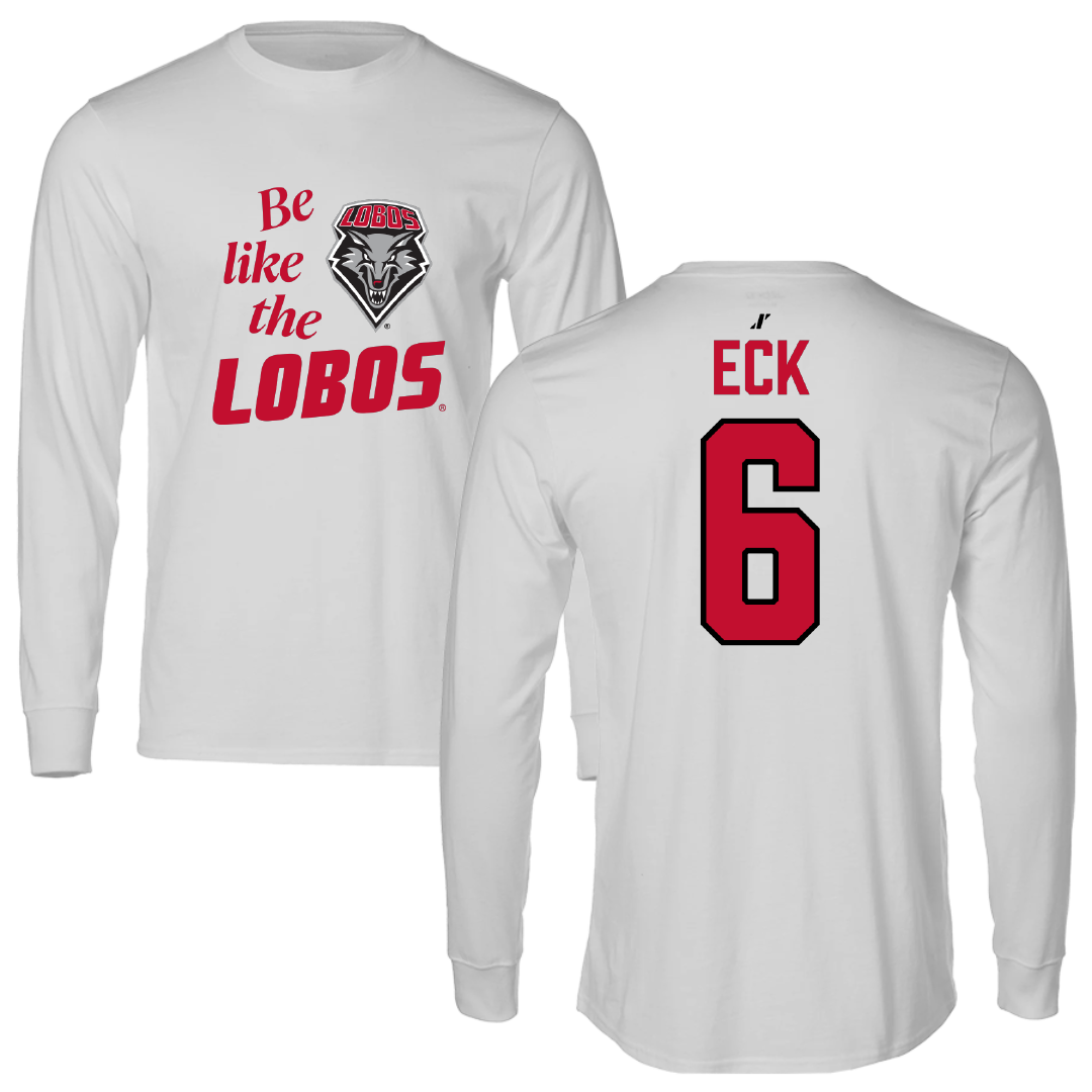 University of New Mexico Football Light Gray Be Like Us Long Sleeve - #6 Jaxton Eck
