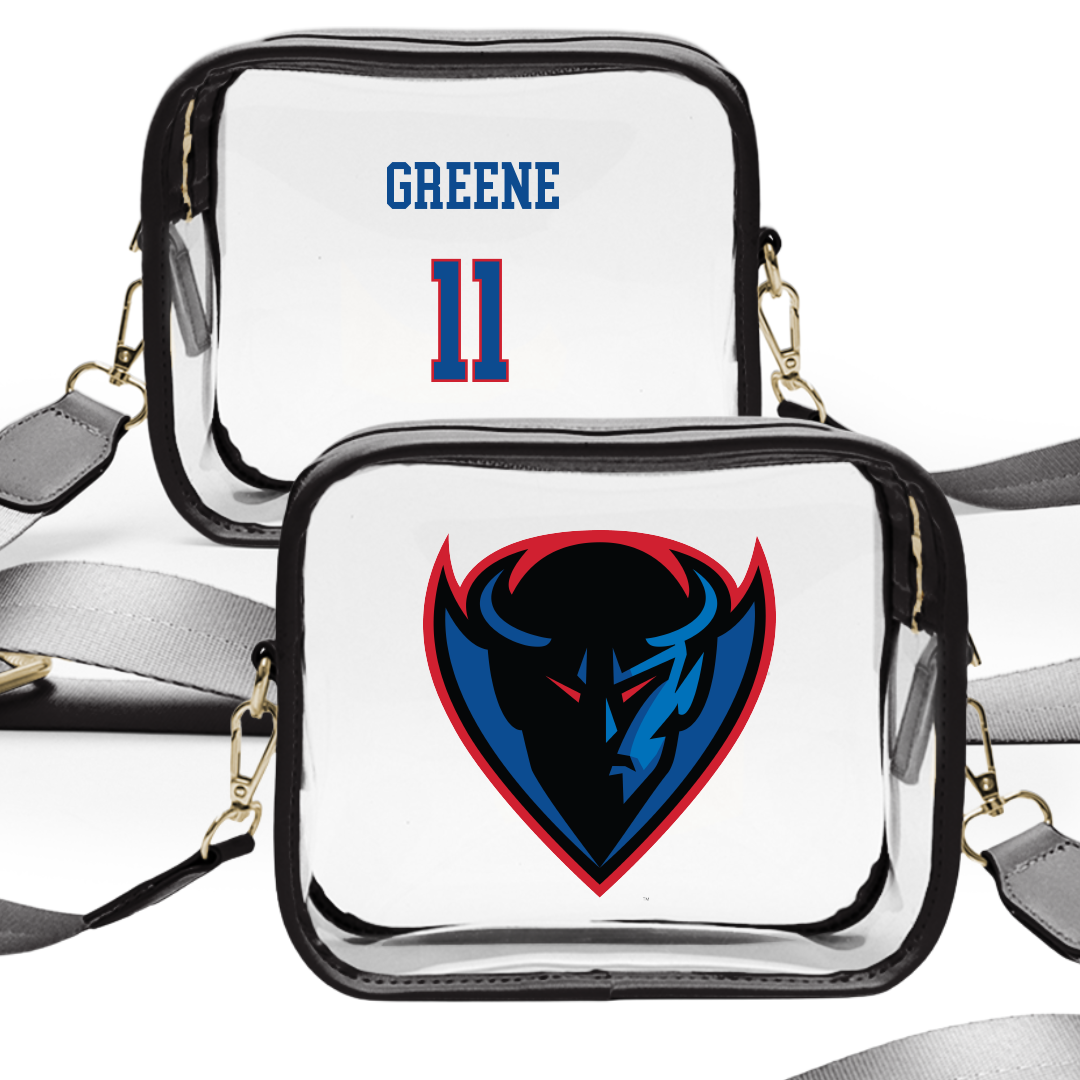 DePaul University Softball Black Clear Stadium Bag - #11 Kelly Greene