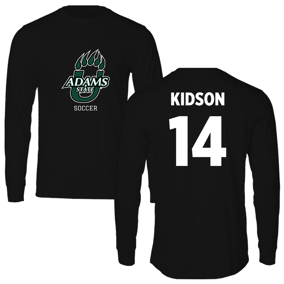 Adams State University Soccer Black State Performance Long Sleeve - #14 Eric Kidson