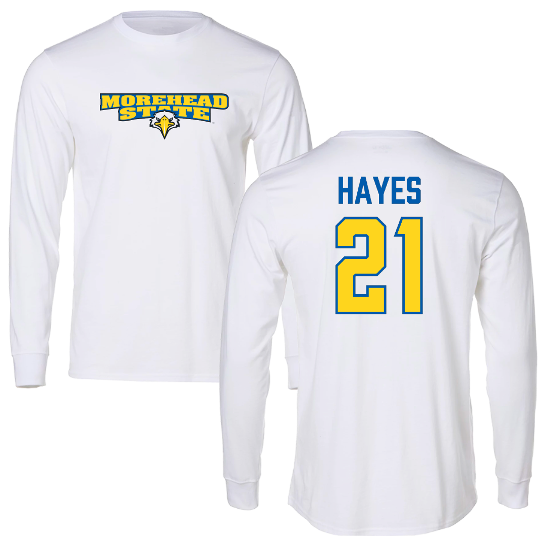 Morehead State University Baseball White Long Sleeve - #21 Luke Hayes