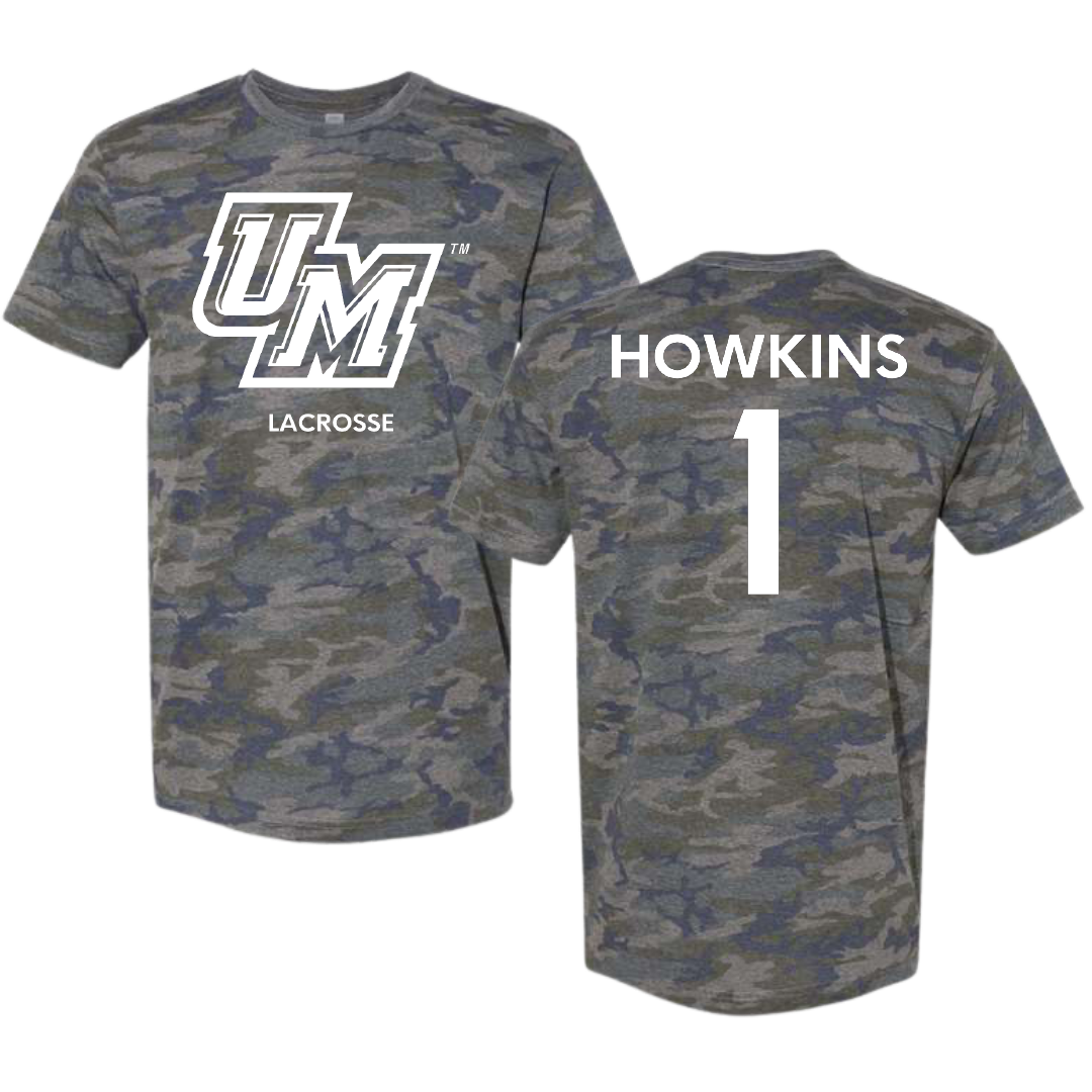 University of Montevallo Lacrosse (M) Vintage Camo Tee - #1 Michael Howkins