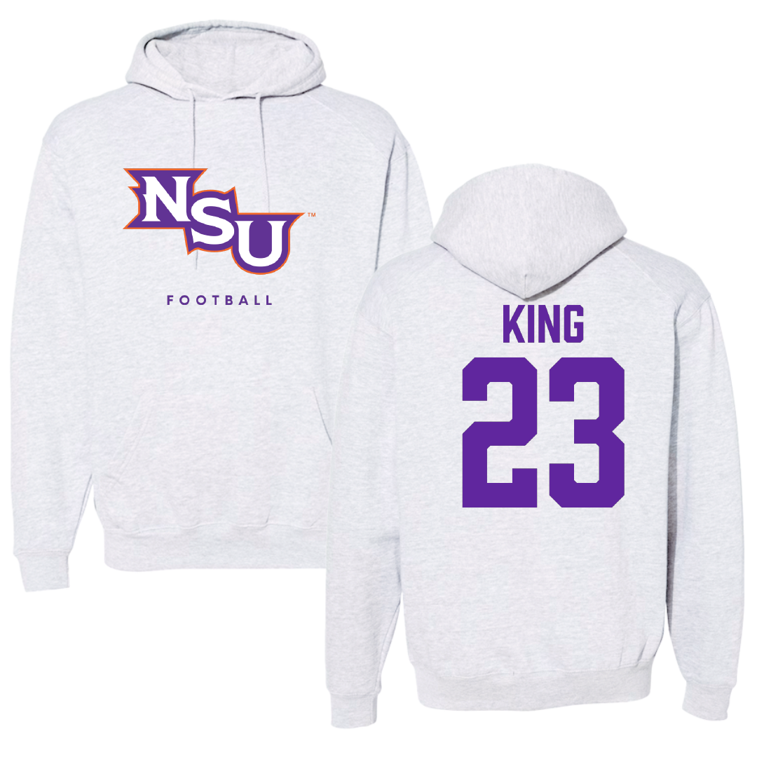 Northwestern State University Football Gray Hoodie - #23 Jackson King