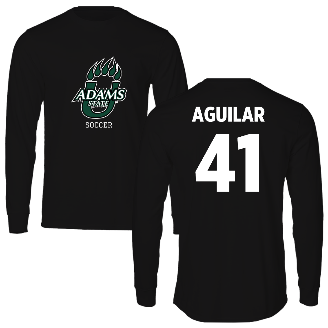 Adams State University Soccer (M) Black State Long Sleeve - #41 Dominic Aguilar