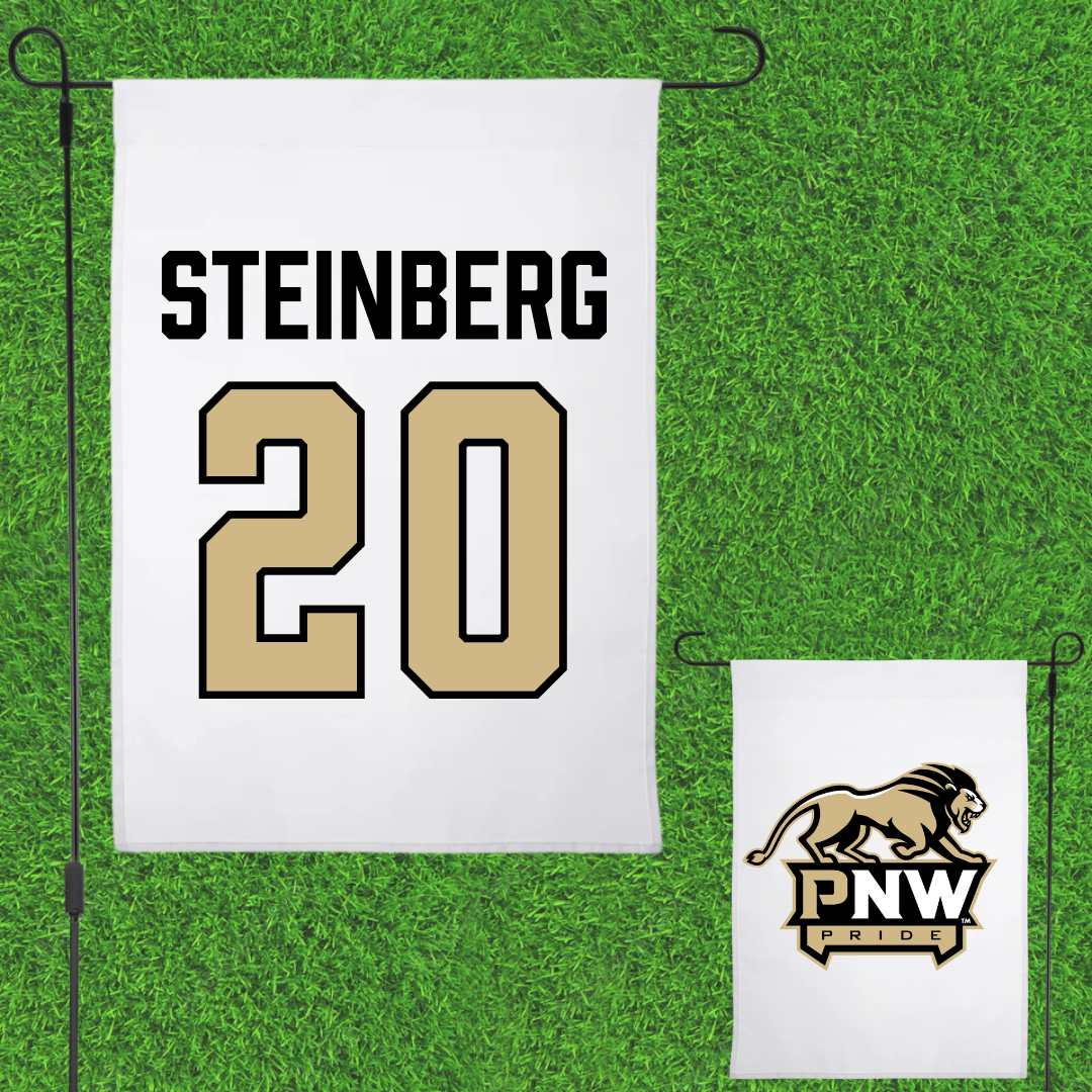 Purdue University Northwest Softball White Garden Flag - #20 Kendra Steinberg