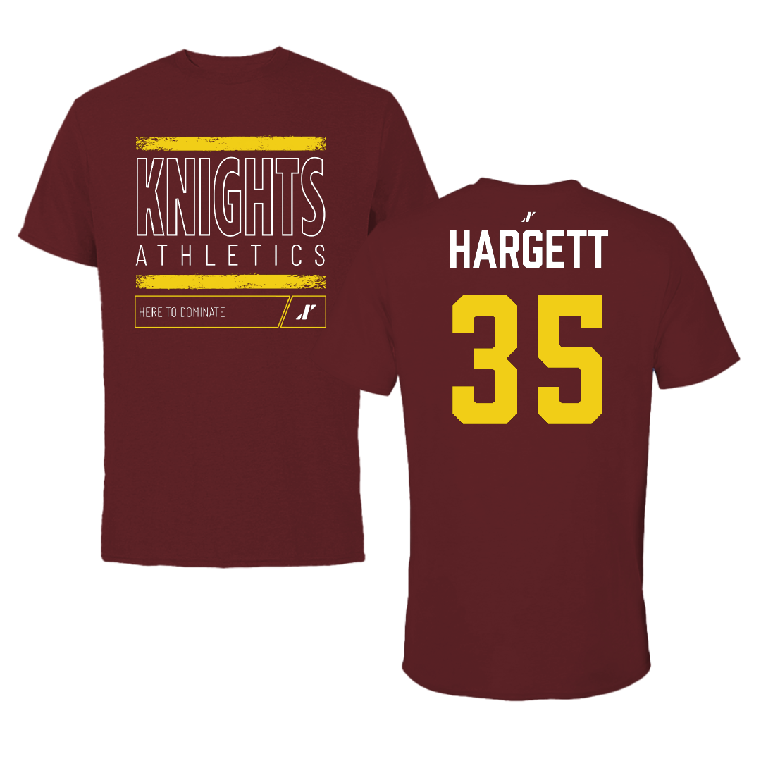 Calvin University Soccer Maroon Dominate Tee - #35 John Hargett