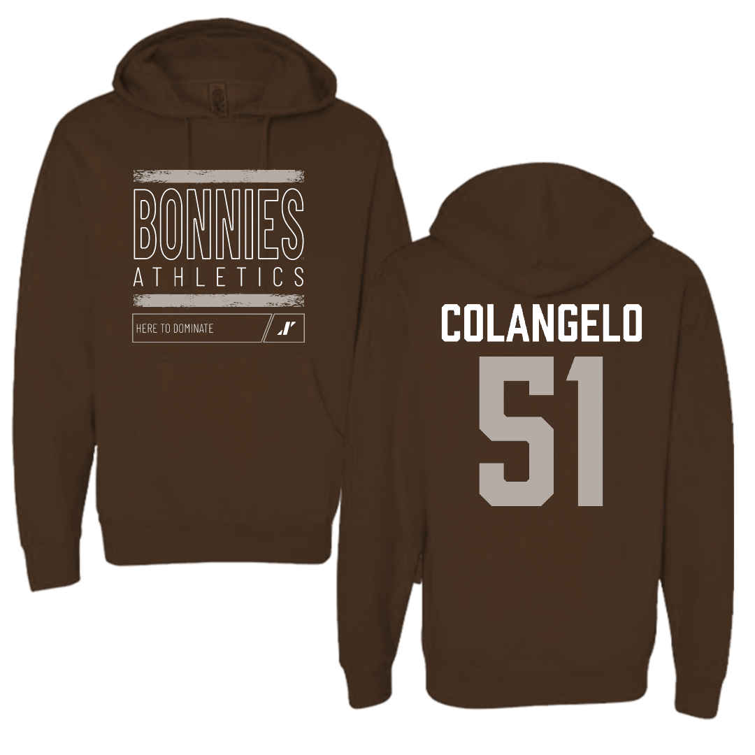 St. Bonaventure University Lacrosse Brown Dominate Hoodie - #51 Brit Colangelo
