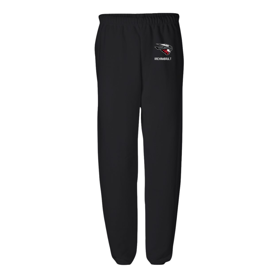 Western Colorado University Football Black Sweatpants - #87 Jackson Archambault