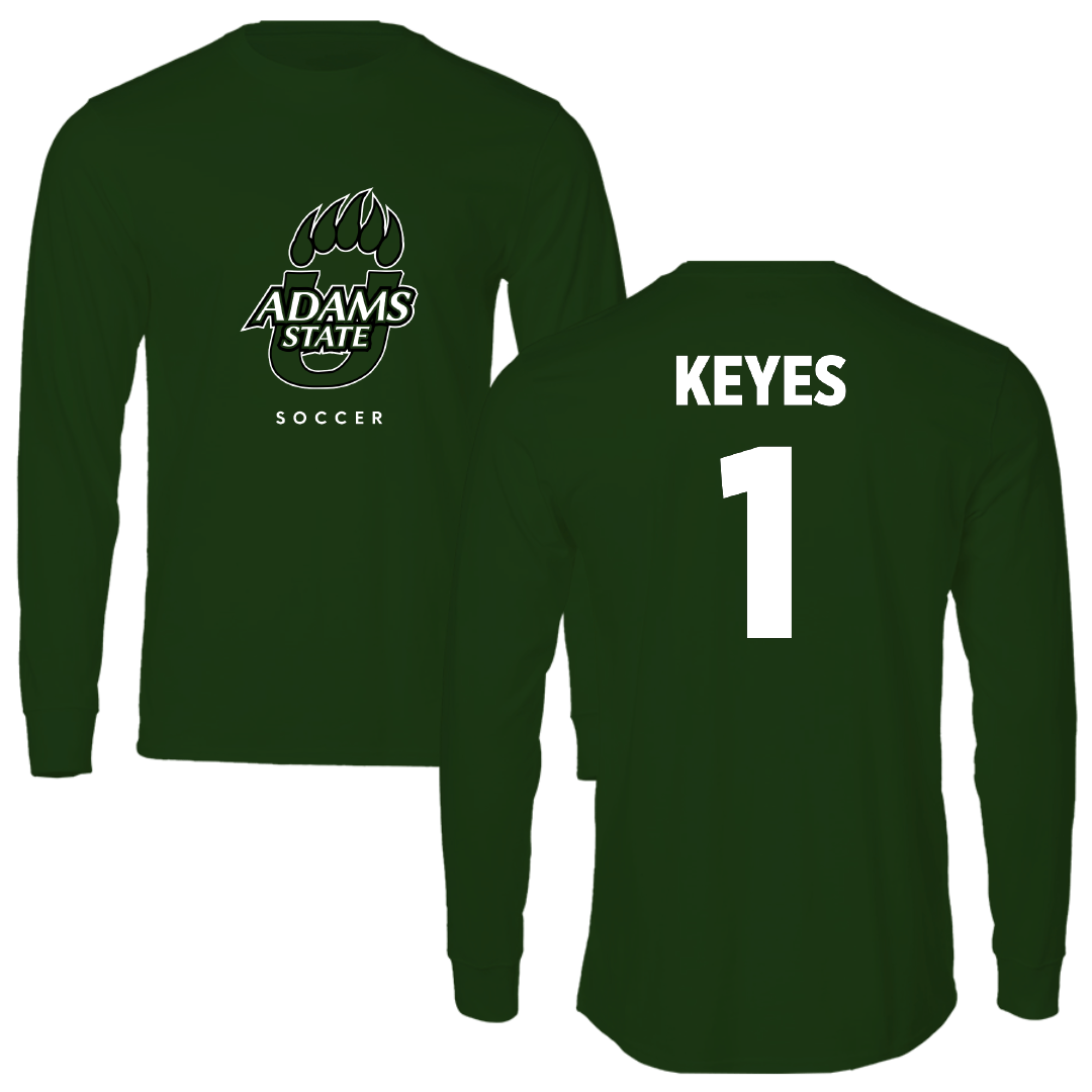 Adams State University Soccer (W) Forest Green Performance Long Sleeve - #1 Kena Keyes