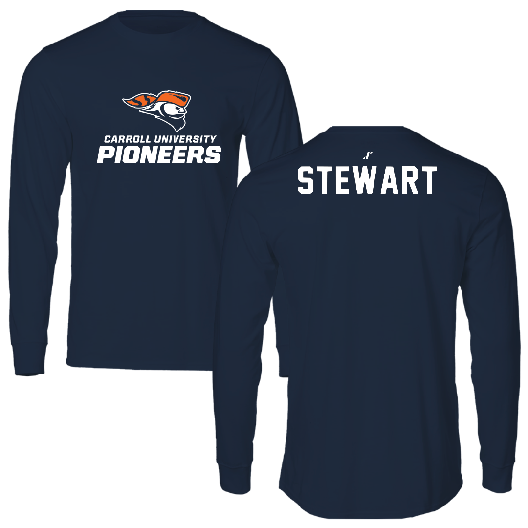 Carroll University Cheer Navy Performance Long Sleeve - Kristina Stewart