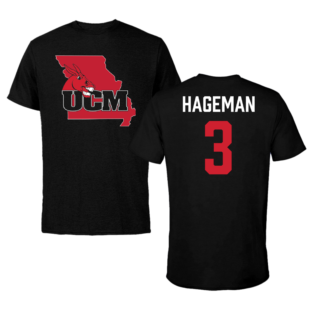 University of Central Missouri Softball Black State Performance Tee - #3 Aly Hageman