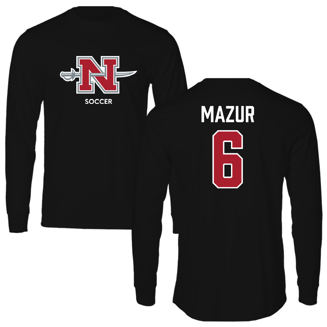 Nicholls State University Soccer (W) Black Mascot Performance Long Sleeve - #6 Lillie Mazur