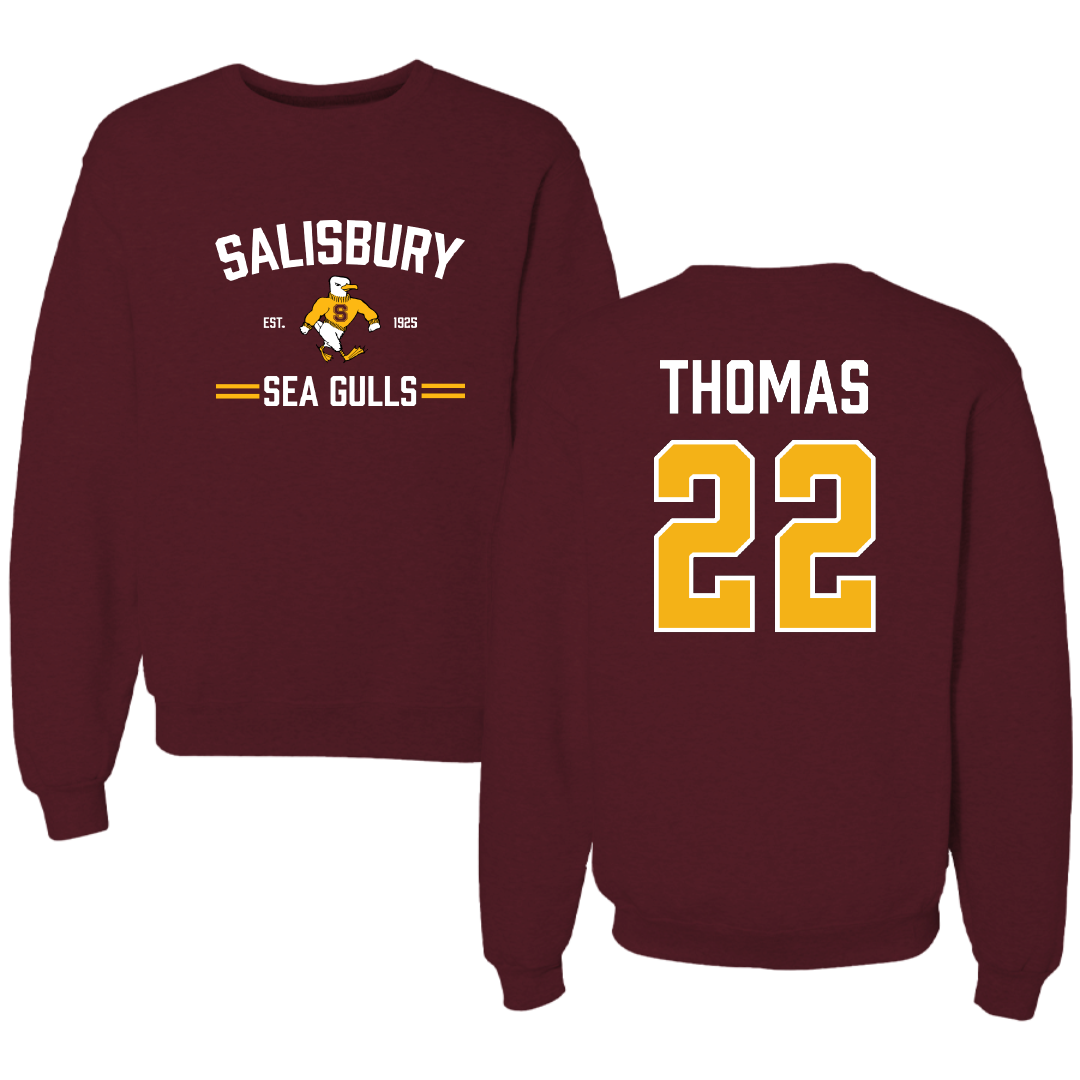 Salisbury University Basketball Maroon General Crewneck - #22 Calvin Thomas