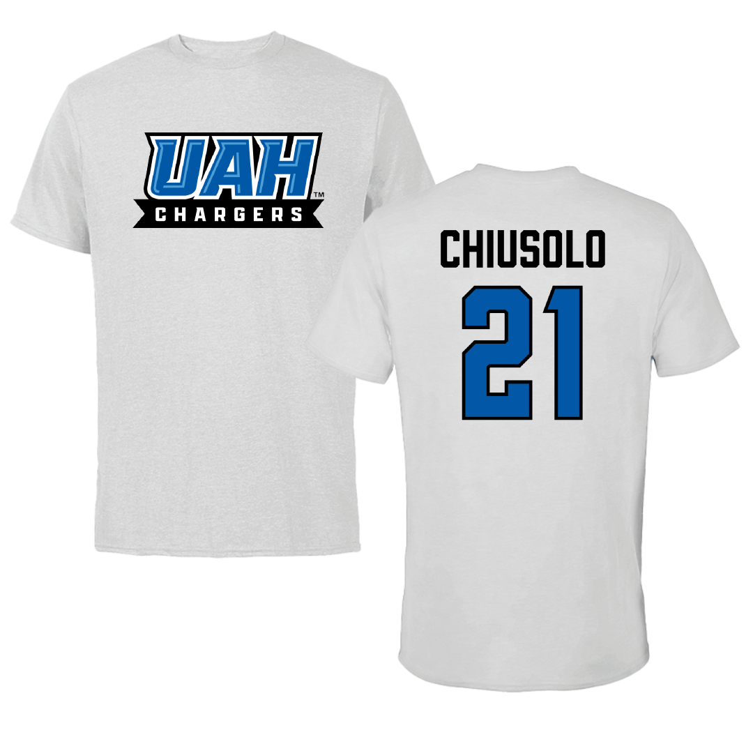 Huntsville Lacrosse (M) Light Gray Performance Tee - #21 Christian Chiusolo