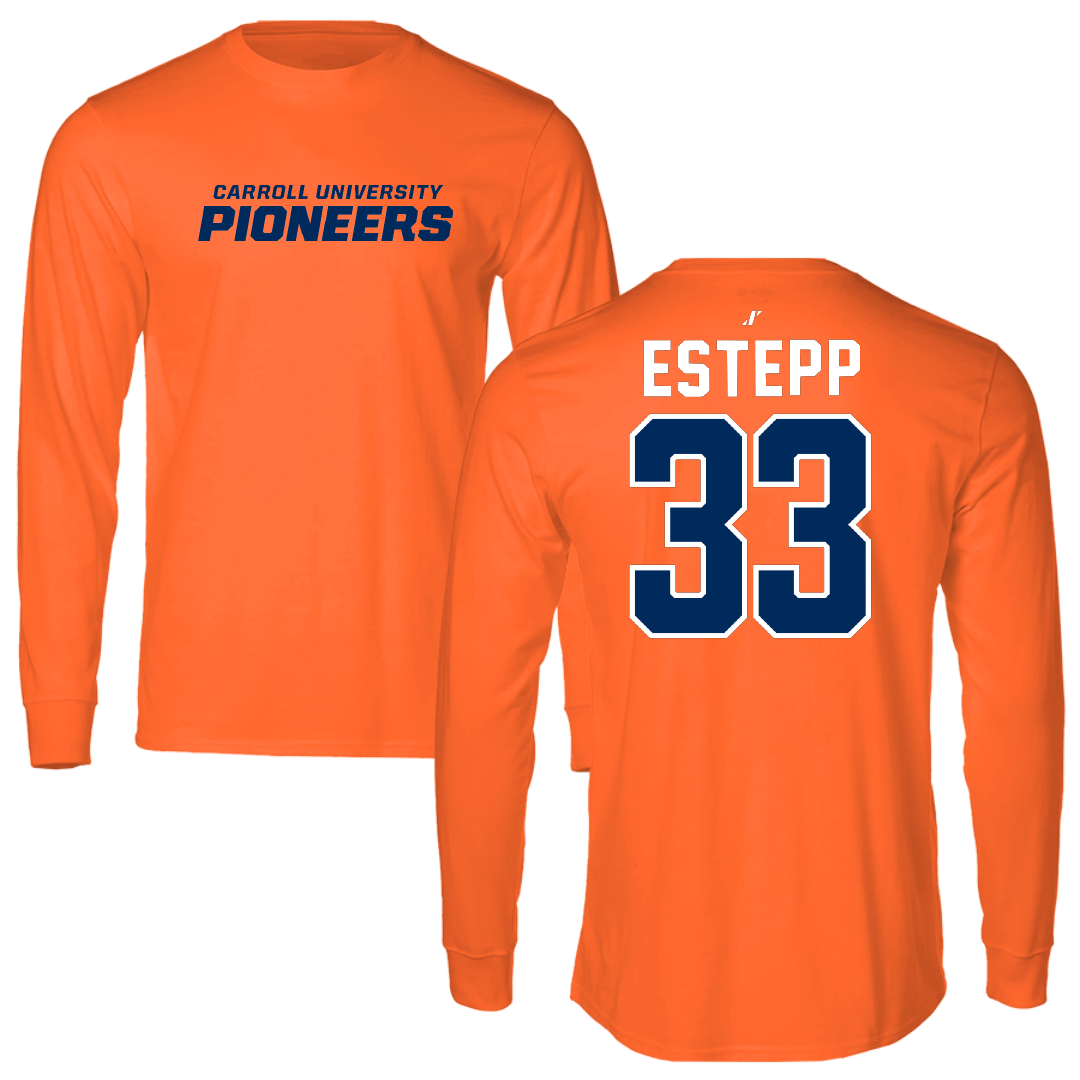 Carroll University Basketball Orange Long Sleeve - #33 Dennis Estepp