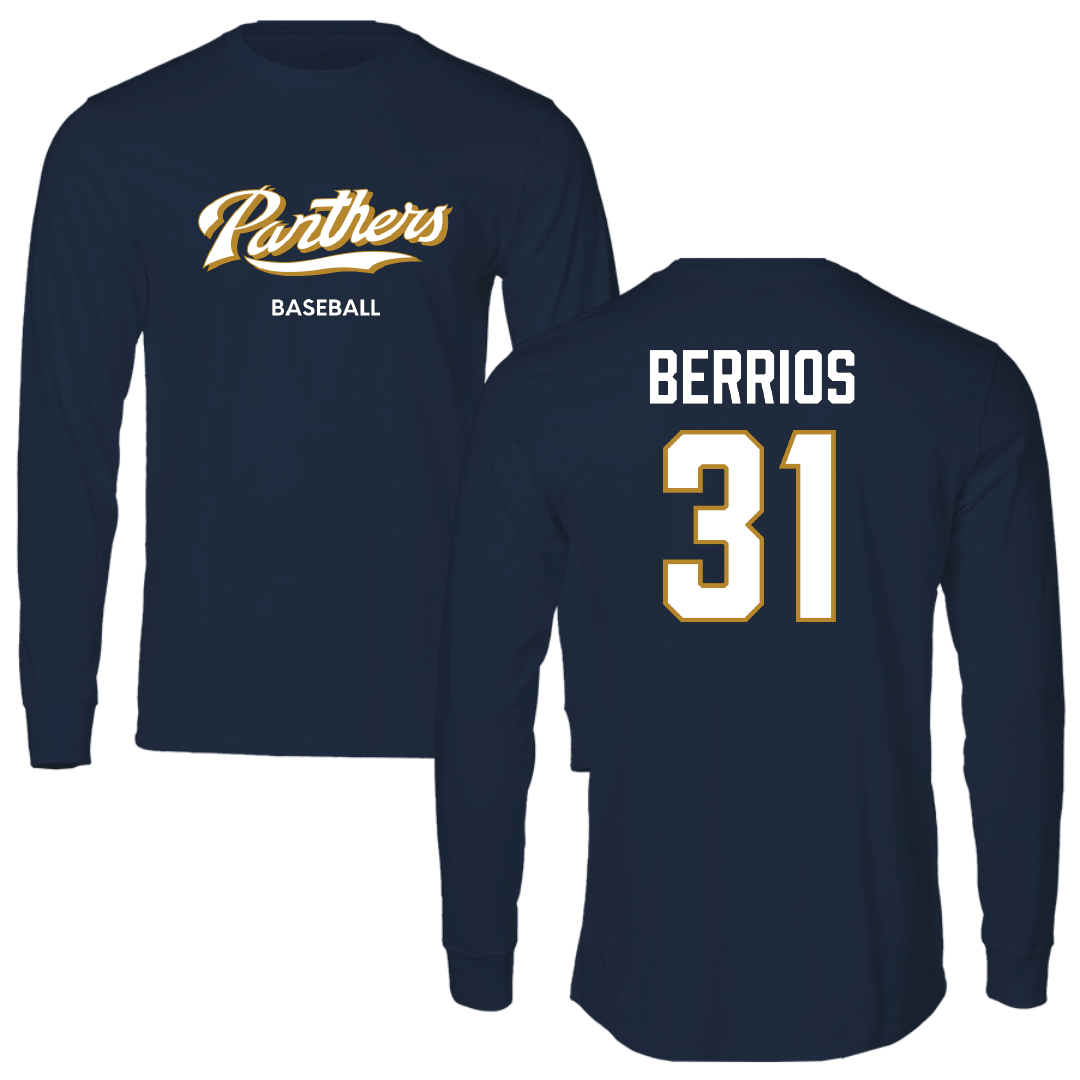 Florida International University Baseball Navy Performance Long Sleeve - #31 Sebastian Berrios
