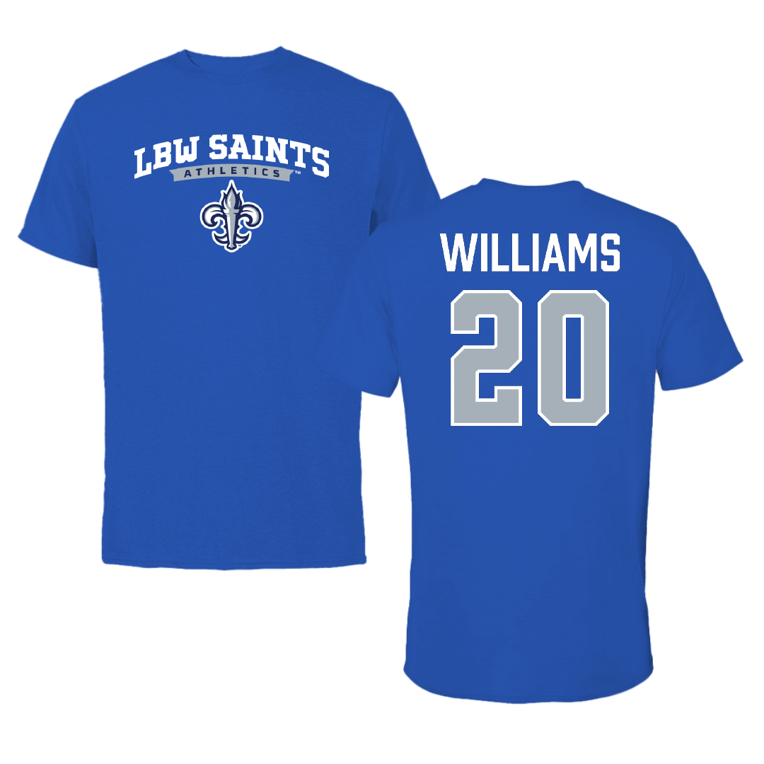 Lurleen B. Wallace Community College Basketball (W) Blue Tee - #20 Jaz'Myne Williams