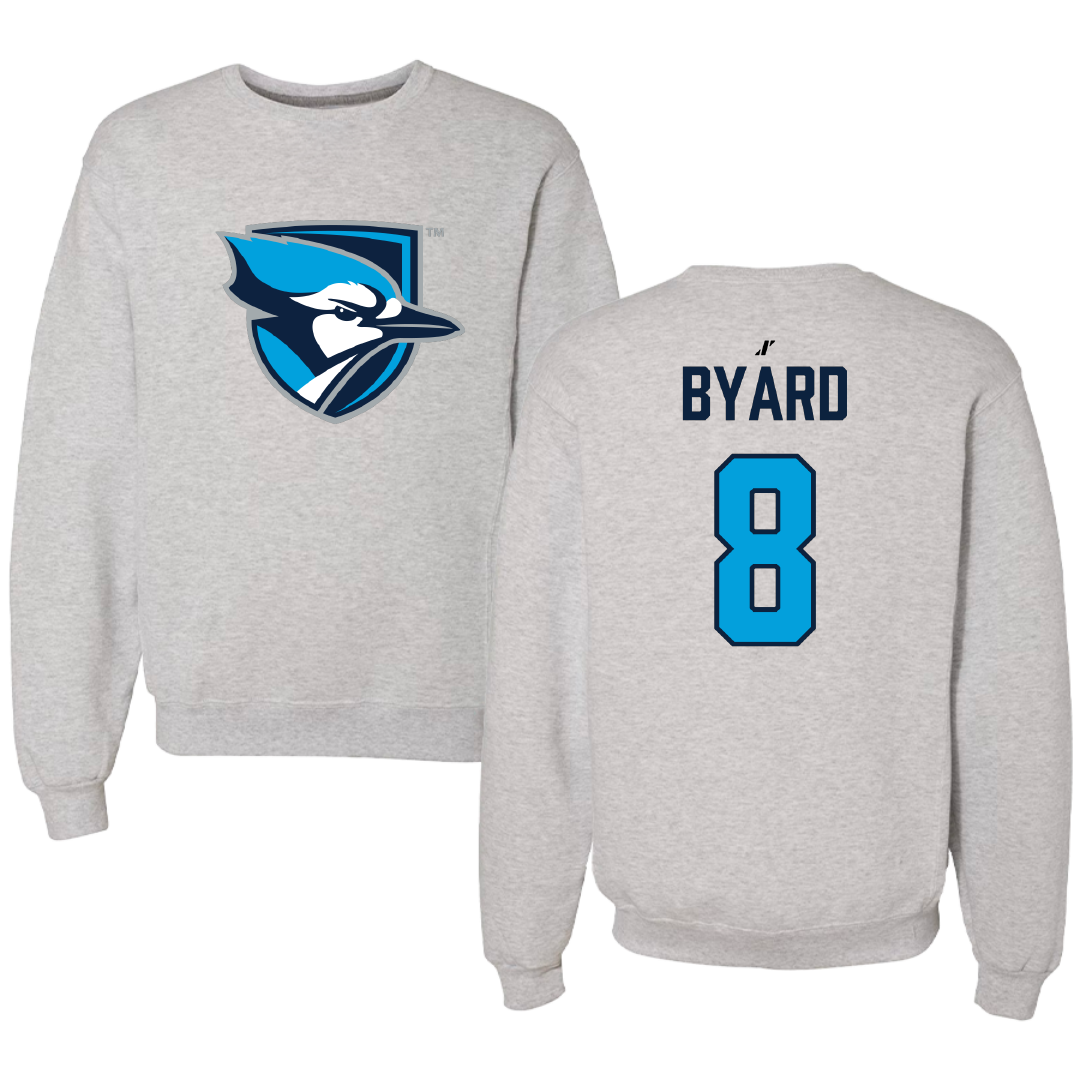 Elmhurst University Lacrosse (M) Light Gray Crewneck - #8 Jack Byard