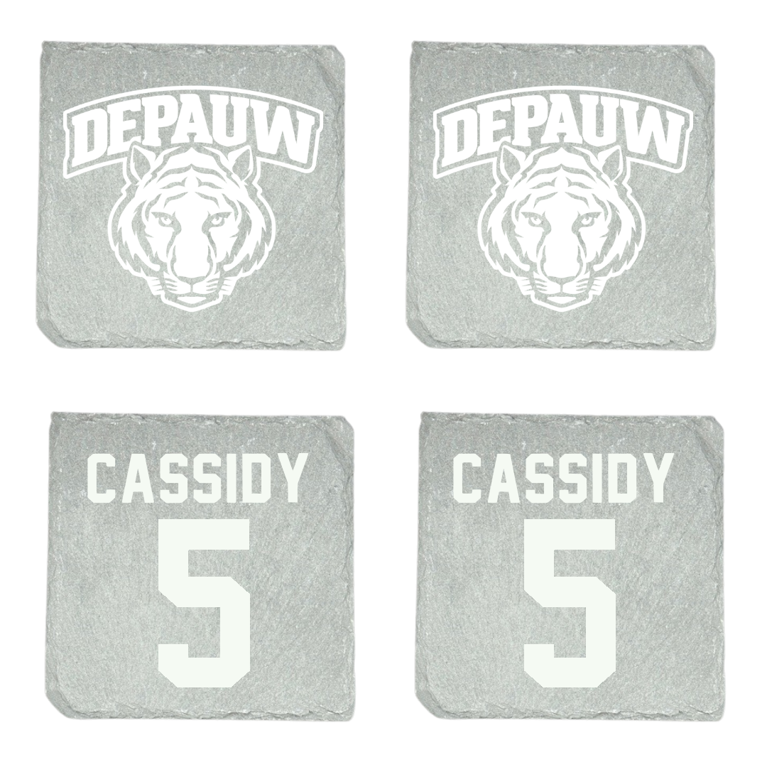 DePauw University Lacrosse Stone Coaster (4 Pack)  - #5 Carter Cassidy