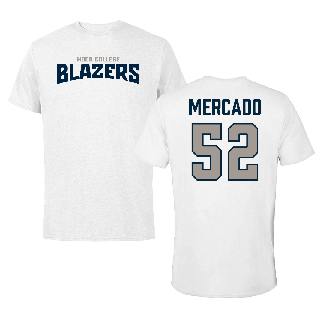Hood College Lacrosse White Classic Tee - #52 Enrique Mercado