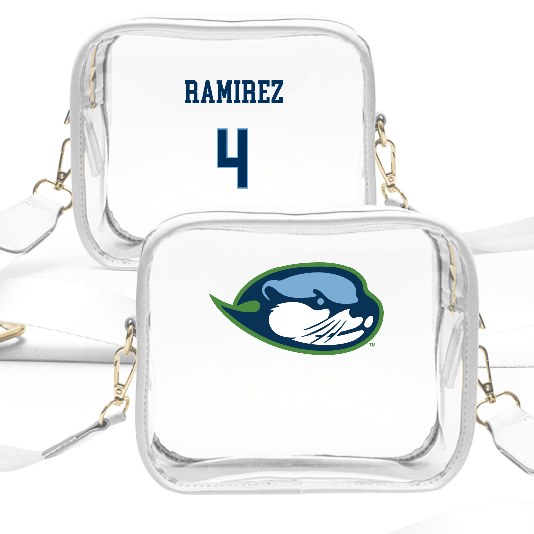 Cal State Monterey Bay Basketball (W) White Clear Stadium Bag - #4 Jade Ramirez
