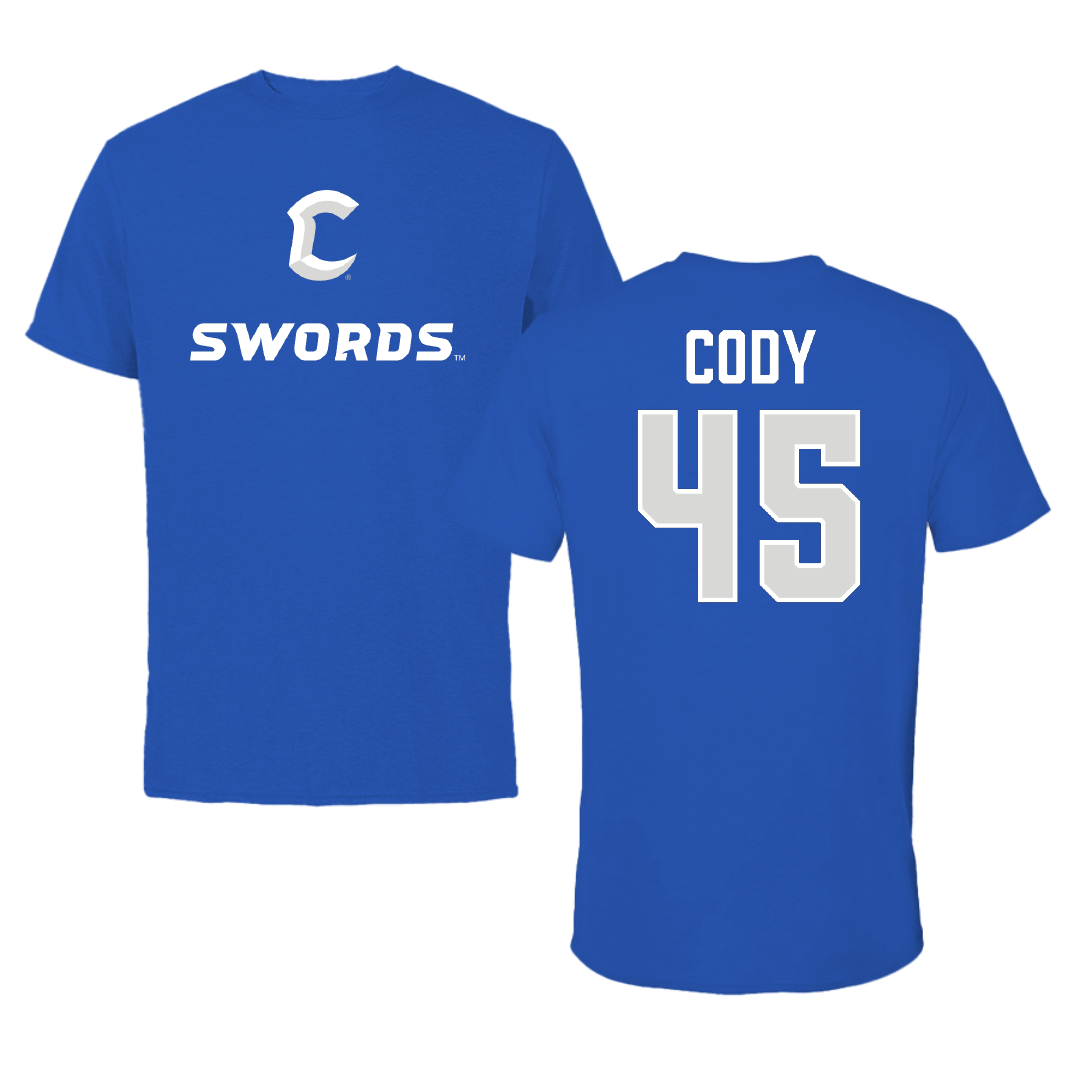 Chaminade University Baseball Blue Performance Tee - #45 Chris Cody