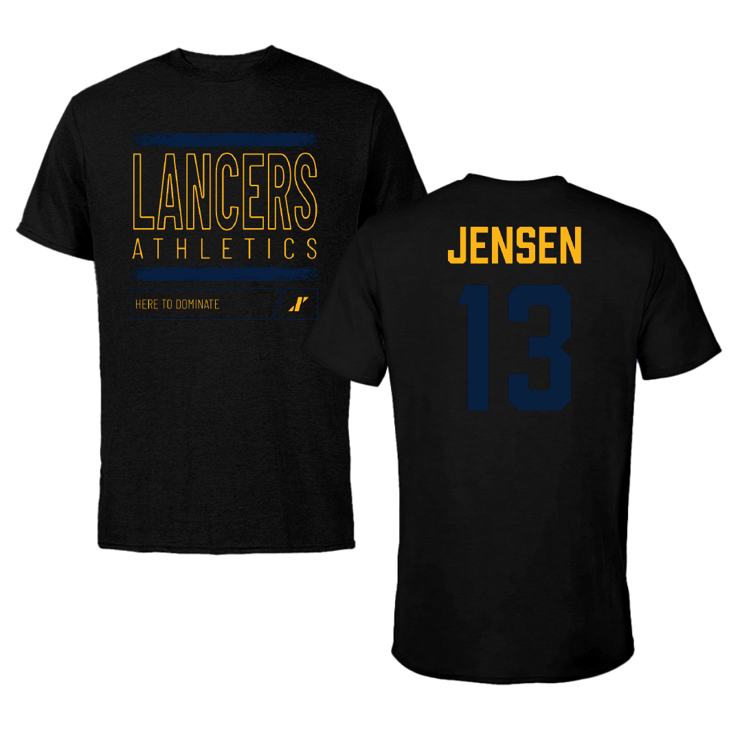 Mount Marty University Basketball Black Dominate Tee - #13 Jadyn Jensen