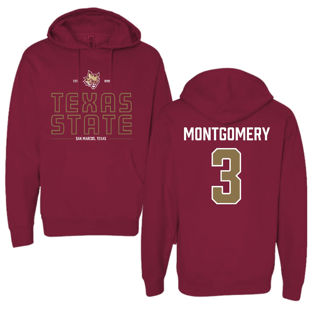 Texas State University Soccer (W) Maroon General Hoodie - #3 Alexis Montgomery