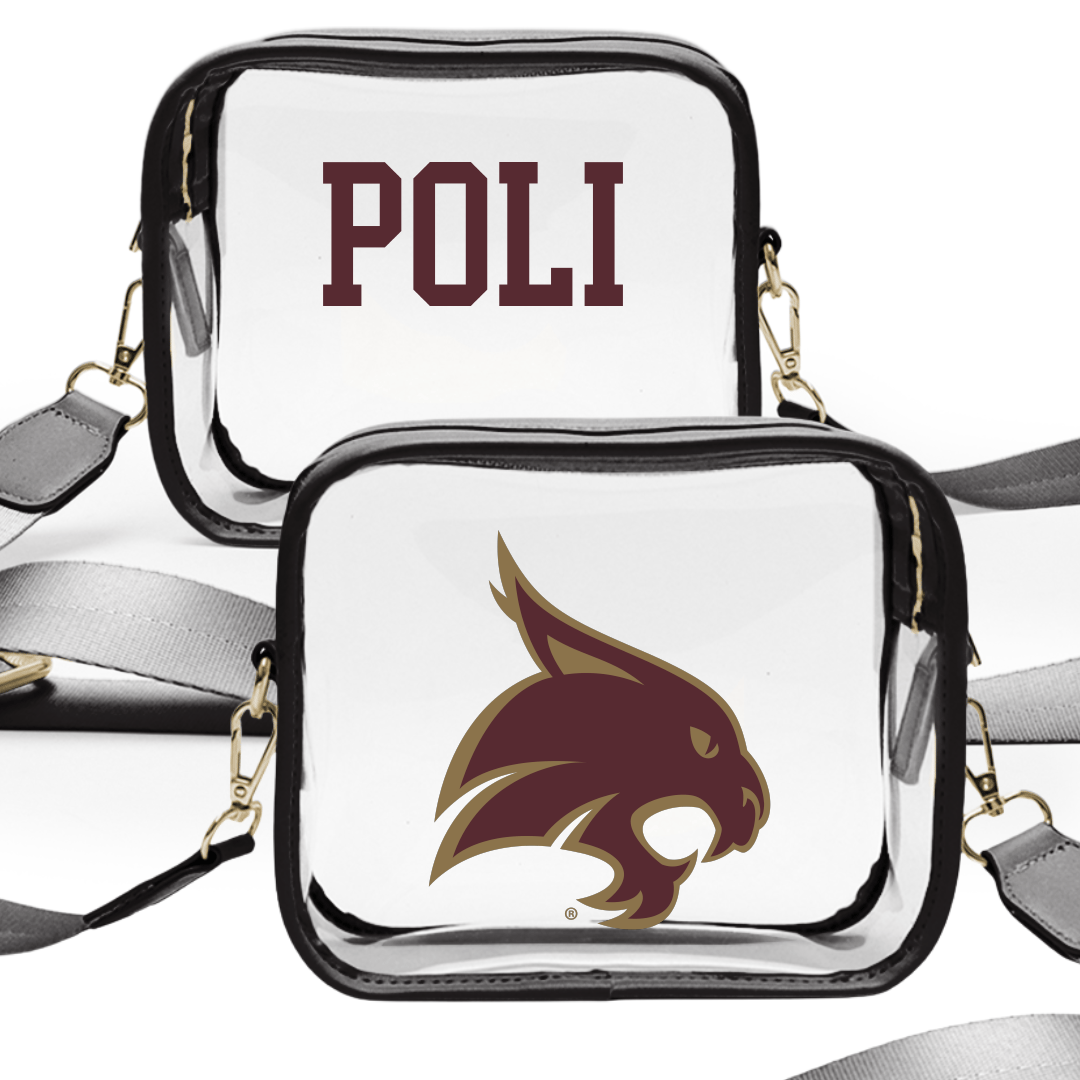 Texas State University TF and XC Black Clear Stadium Bag - Matilde Poli