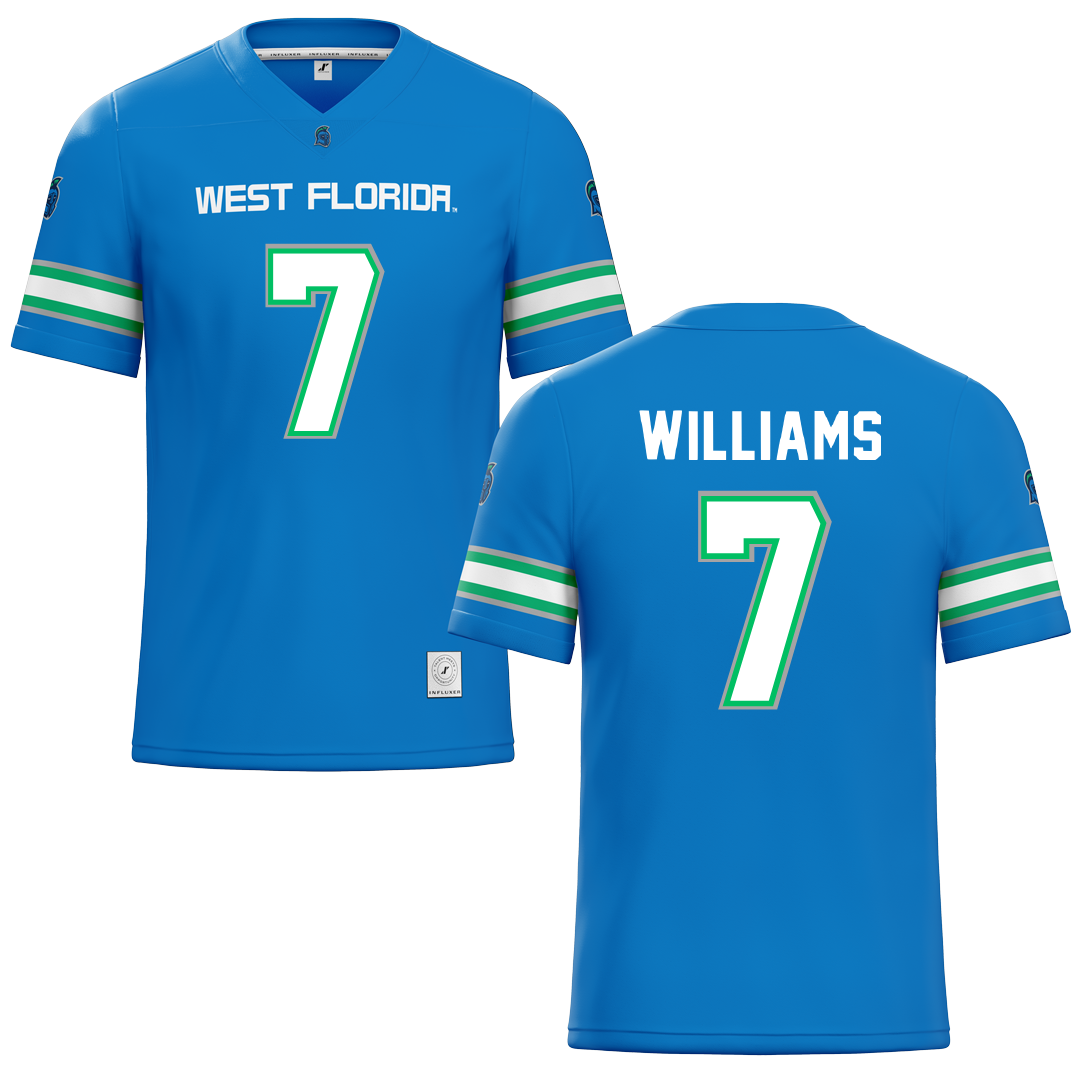 University of West Florida Blue Football Jersey - #7 Justice Williams