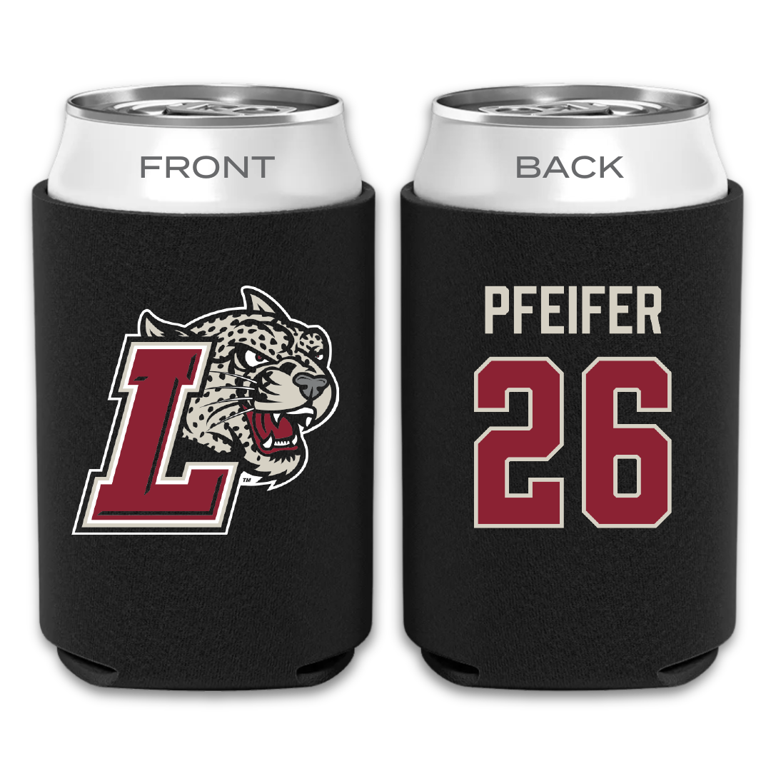 Lafayette College Lacrosse Black Can Cooler - #26 Drew Pfeifer