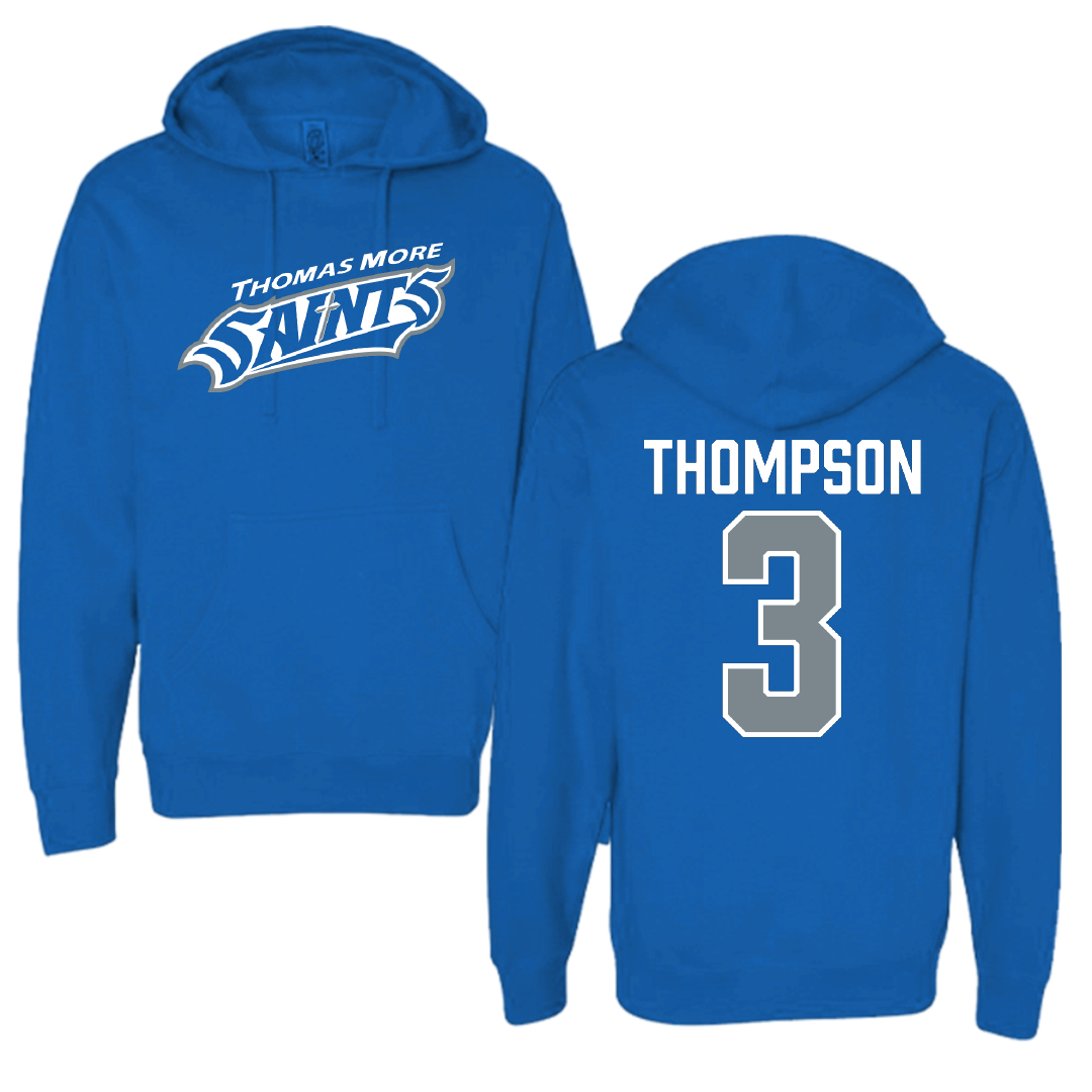 Thomas More University Baseball Blue Hoodie - #3 Dylan Thompson