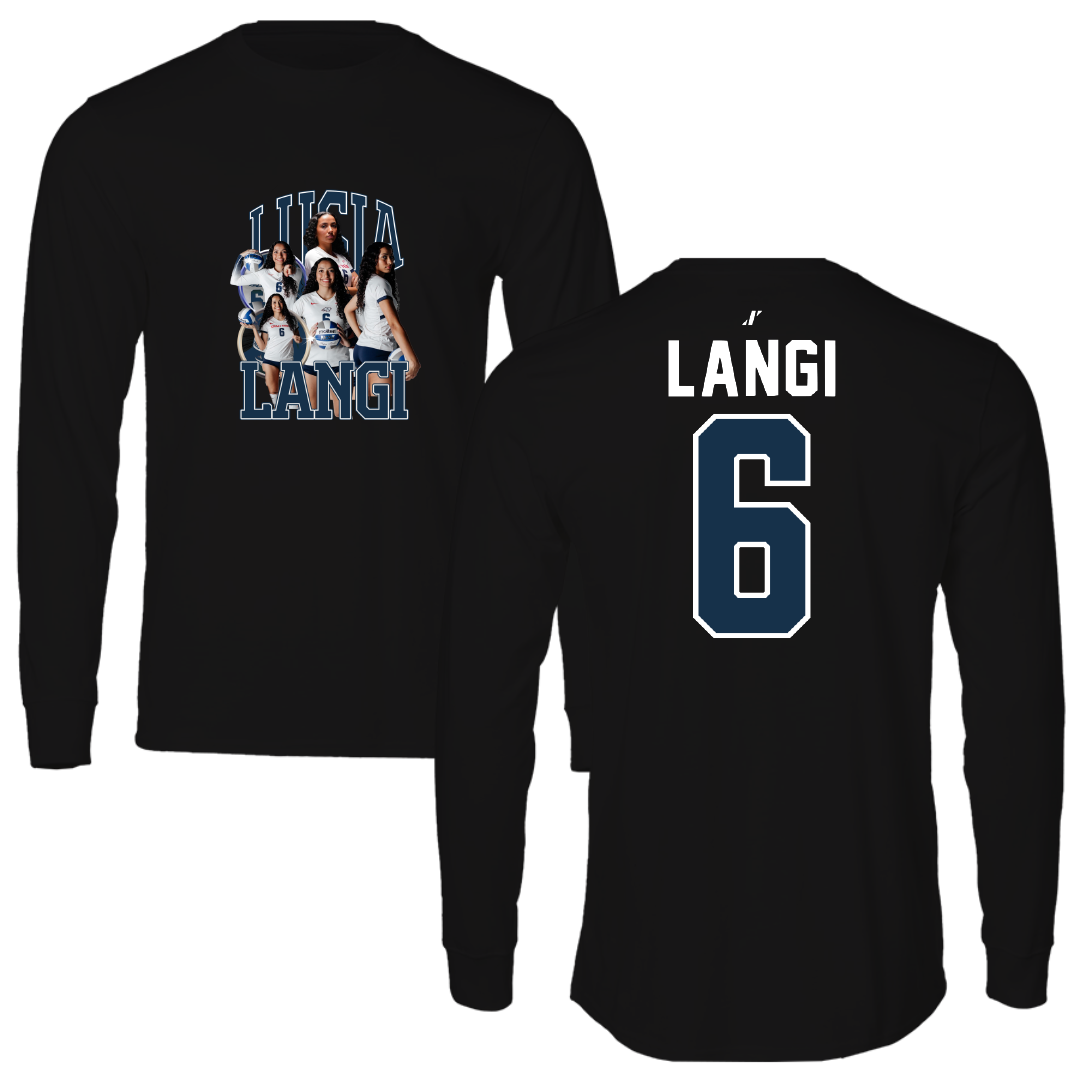 Utah Tech University Volleyball Black Lusia Langi Long Sleeve - #6 Lusia Lou Langi