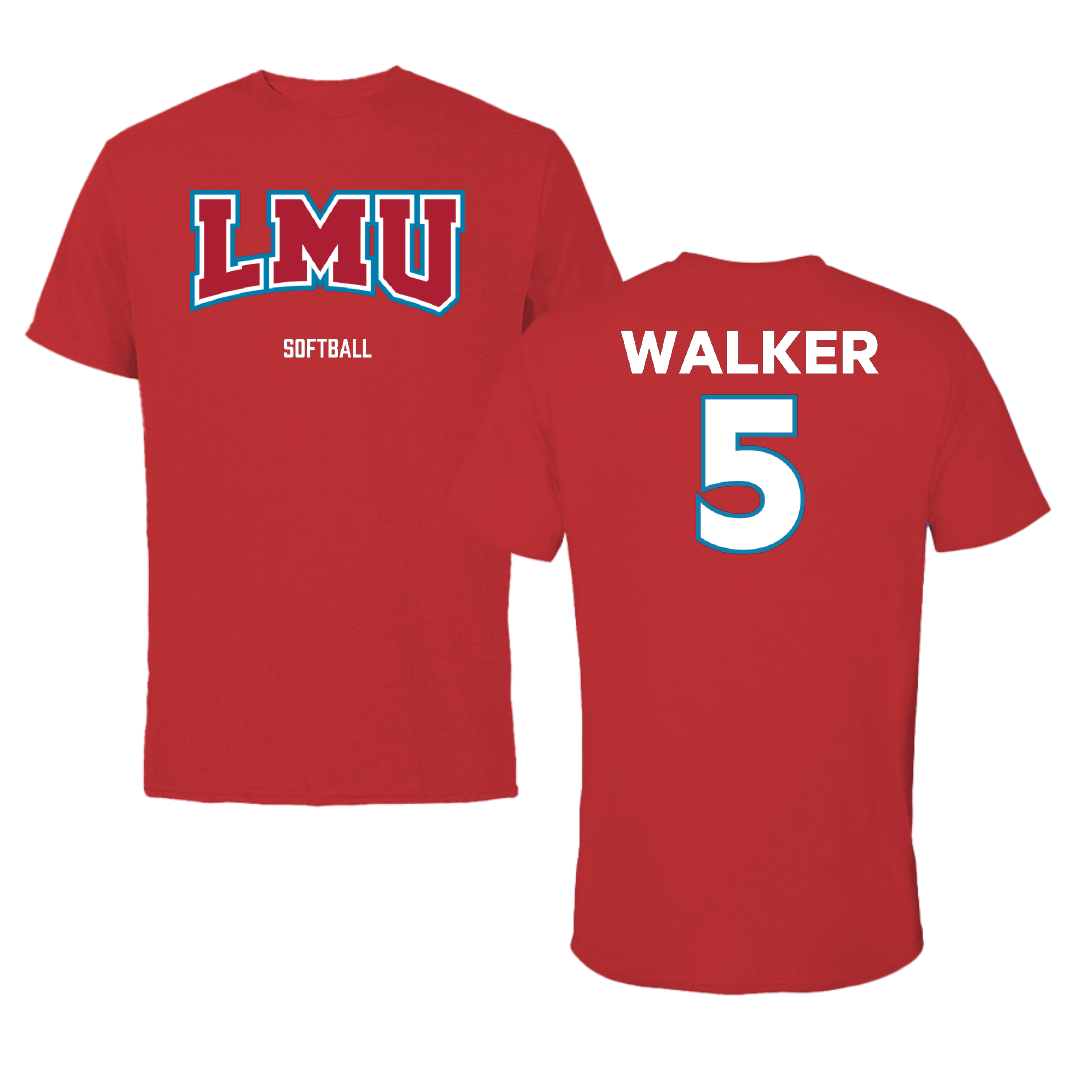 Loyola Marymount University Softball Red Performance Tee - #5 Taelor Walker