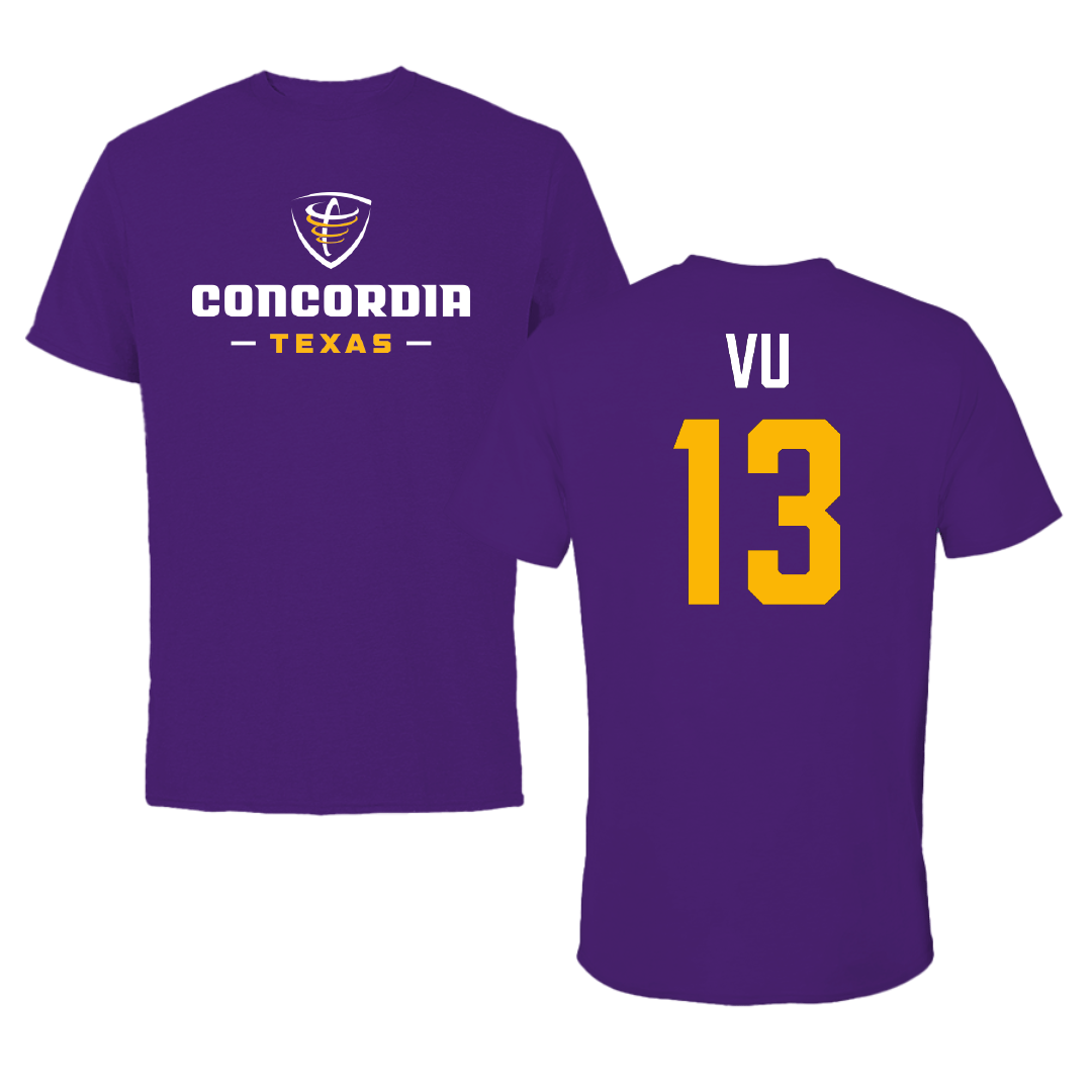 Concordia University (Texas) Volleyball (W) Purple Tee - #13 Olivia Vu