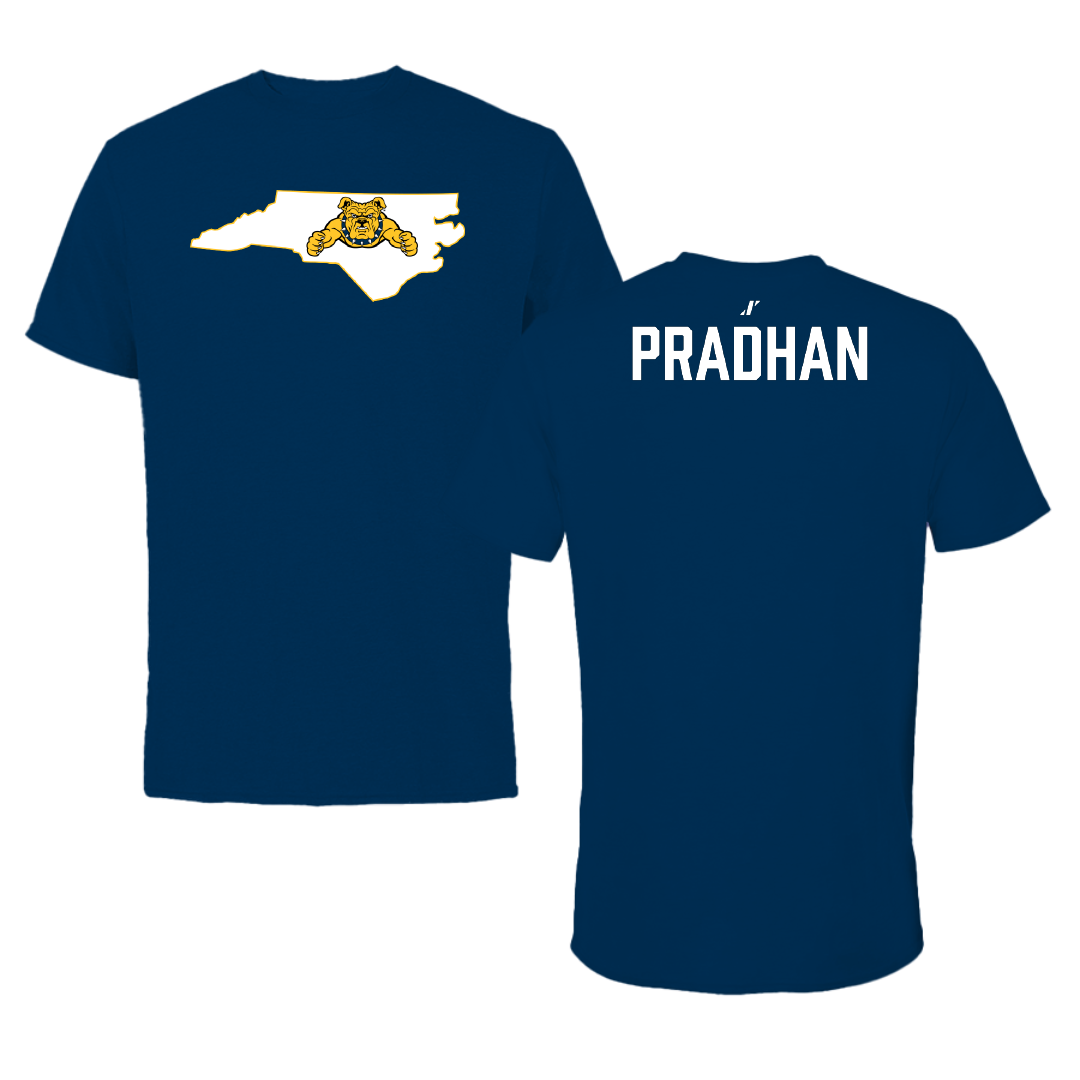 North Carolina A&T State University TF and XC Navy State Tee - Abishek Pradhan