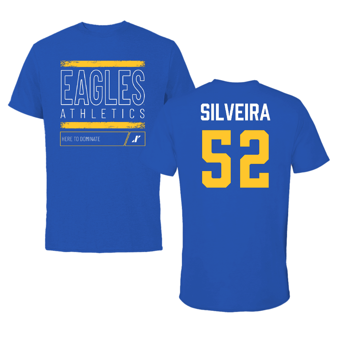 Williams Baptist University Soccer Blue Dominate Tee - #52 Bruno Silveira