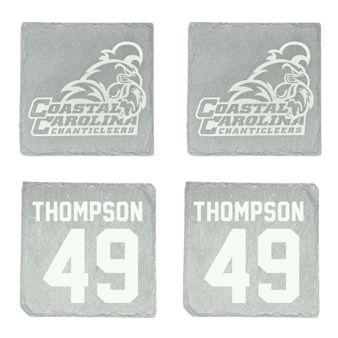 Coastal Carolina University Football Stone Coaster (4 Pack)  - #49 Shaikh Thompson