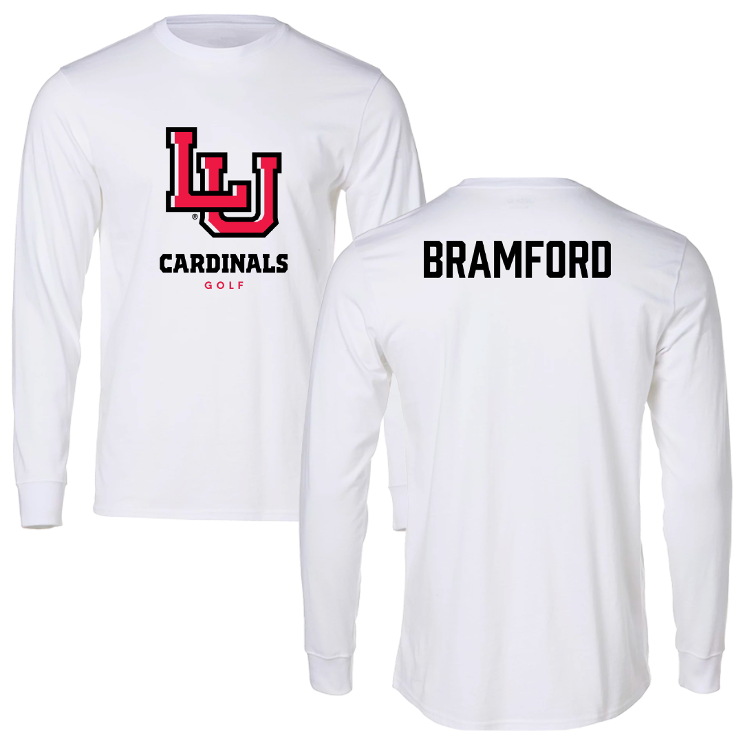 Lamar University Golf White Performance Long Sleeve - Matthew Bramford