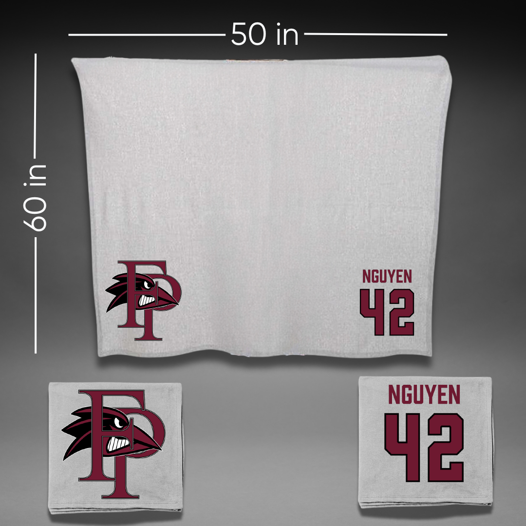 Franklin Pierce University Soccer (M) Gray Blanket - #42 Zen Nguyen