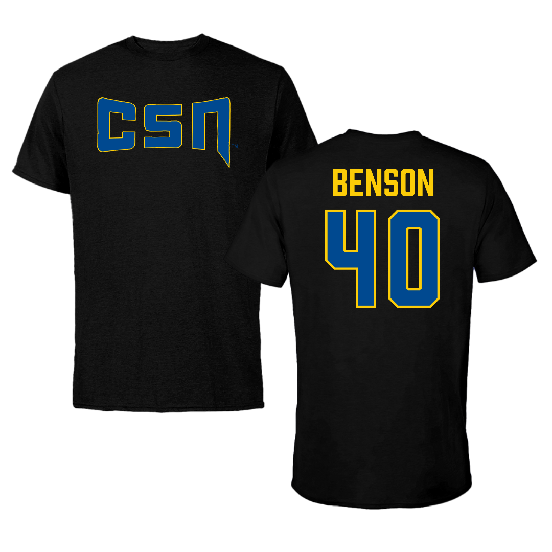 College of Southern Nevada Softball Black Performance Tee - #40 Payten Benson