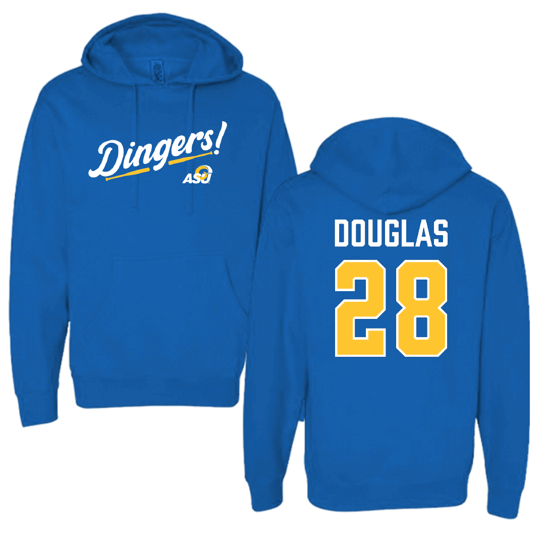 Angelo State University Baseball Blue Dingers Hoodie - #28 Chance Douglas