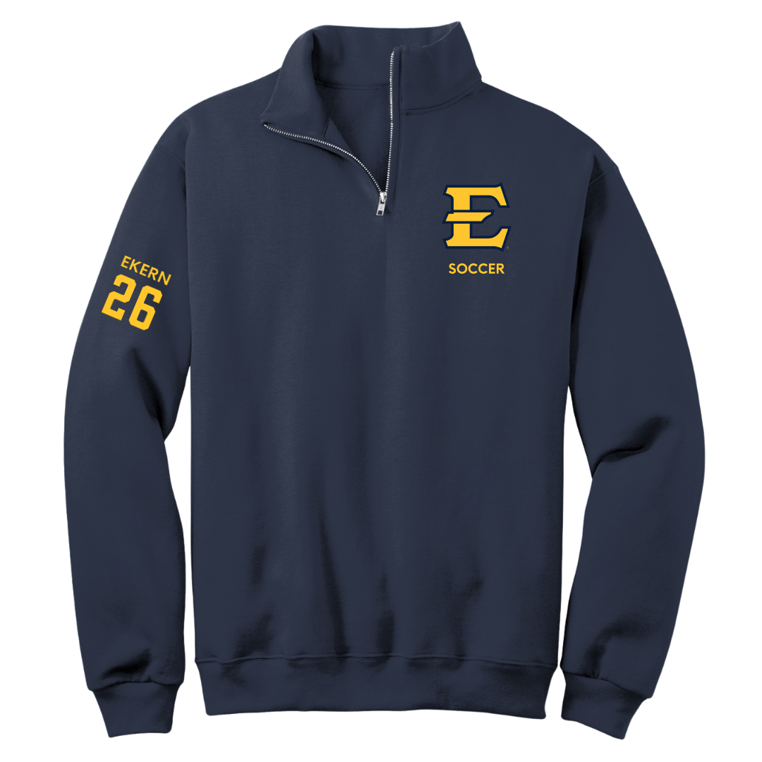 East Tennessee State University Soccer (W) Navy Quarter-Zip - #26 Annabelle Ekern