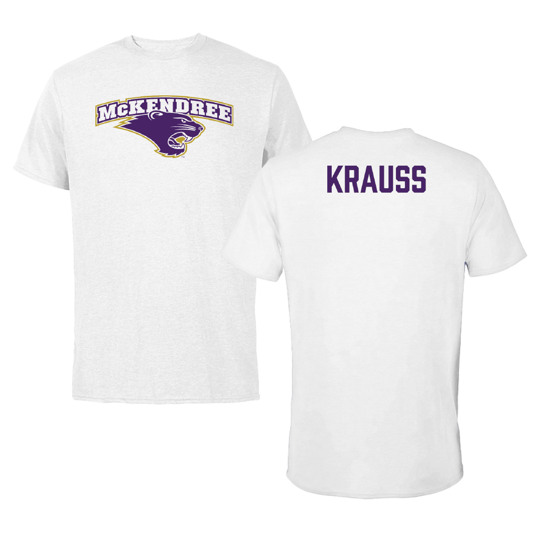 McKendree University Wrestling White Tee - Lydia Krauss