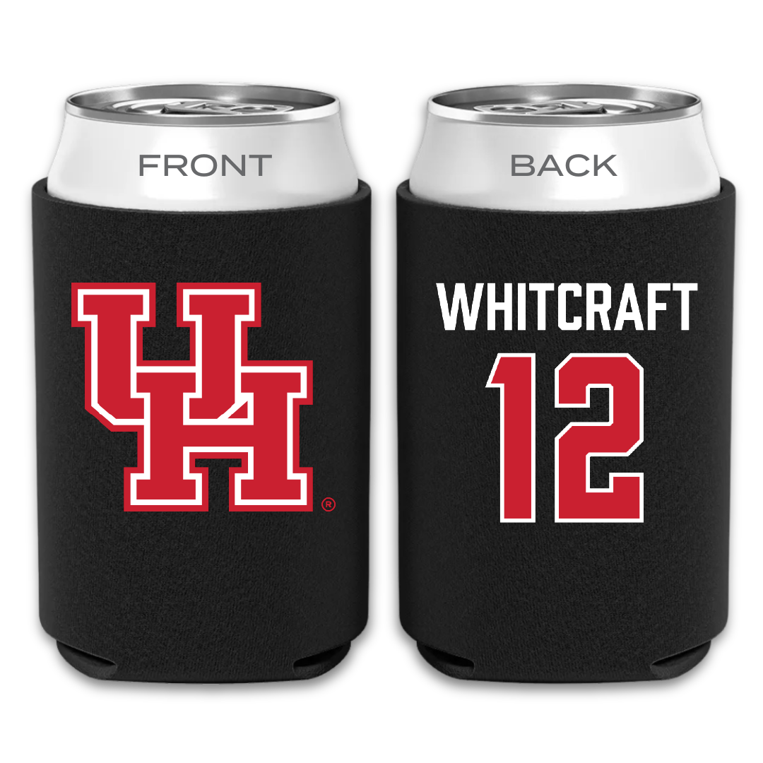 University of Houston Soccer Black Can Cooler - #12 Alex Whitcraft